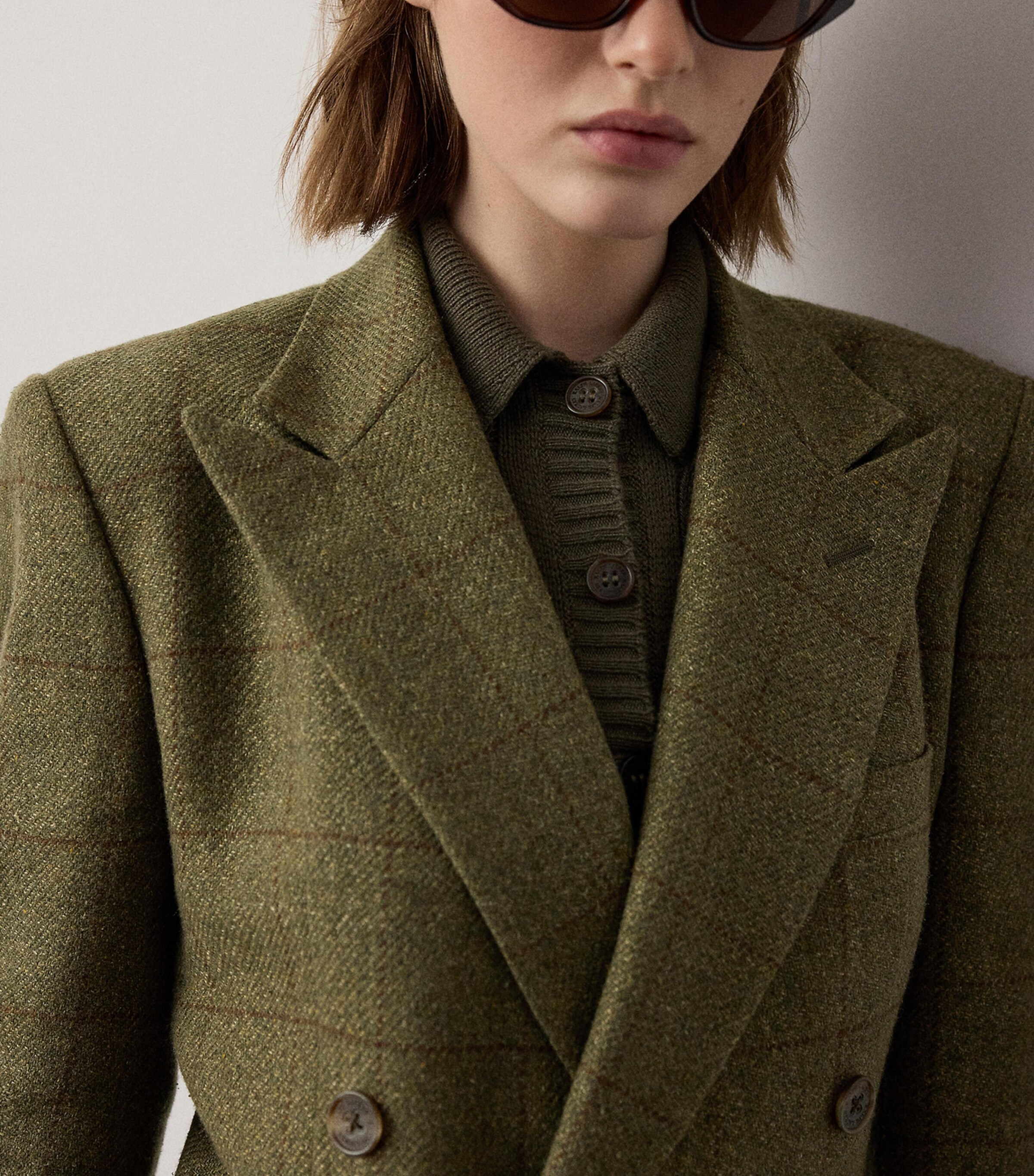 Ralph Lauren Collection Womens Tweed Ramona Blazer Cypress Multi Image 6