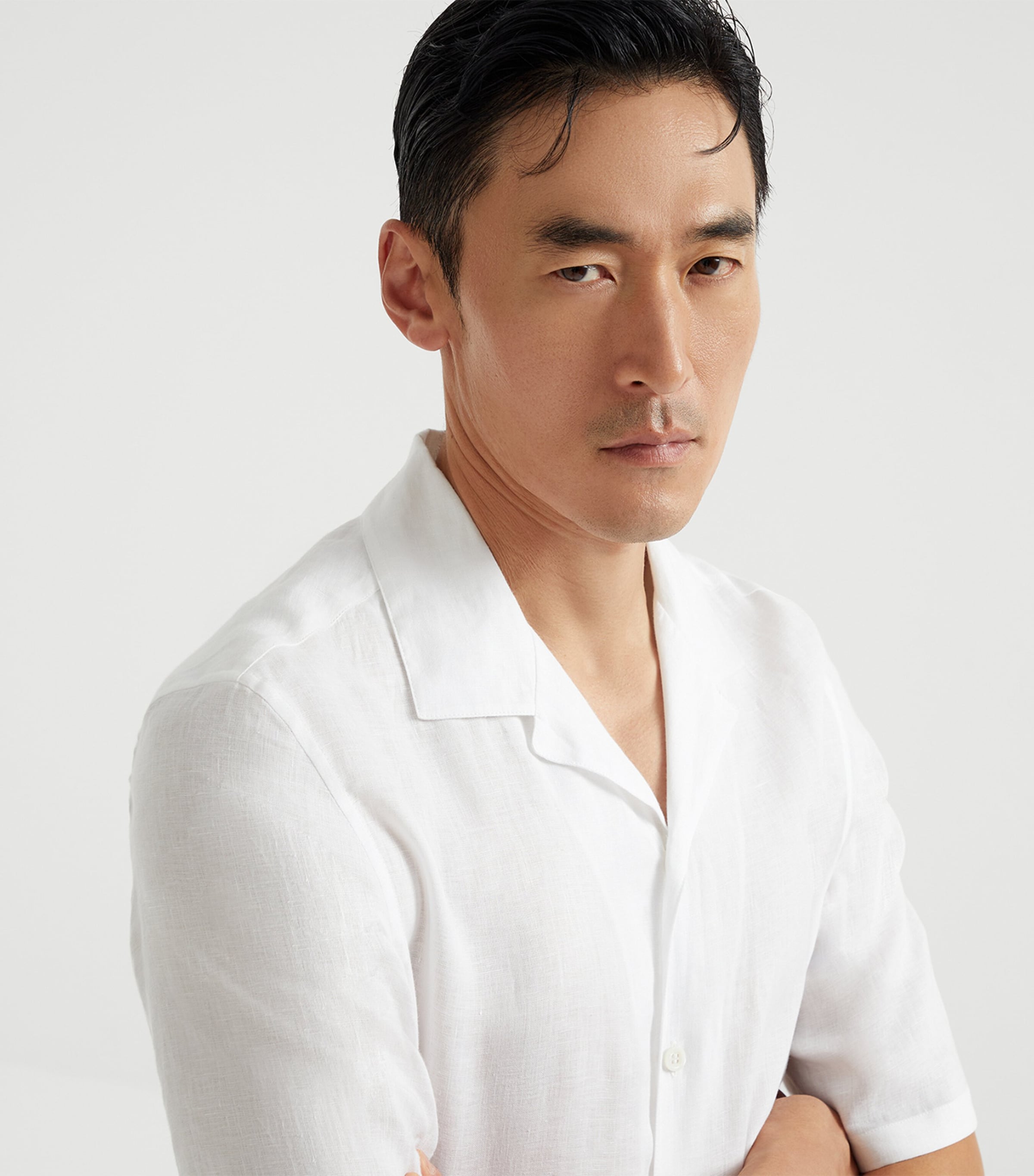 Brunello Cucinelli Linen Short-Sleeve Shirt | Harrods US