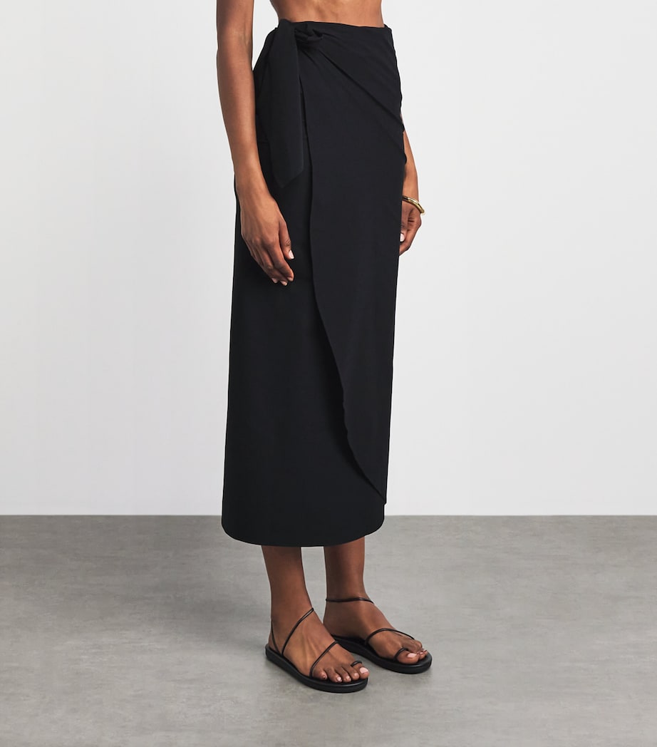 Hunza G Womens Long UPF50+ Sarong Black Image 4