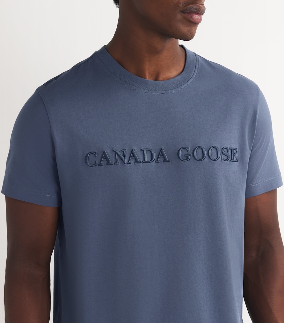 Cotton Embroidered Emerson T-Shirt OZONE BLUE 222 Image 6