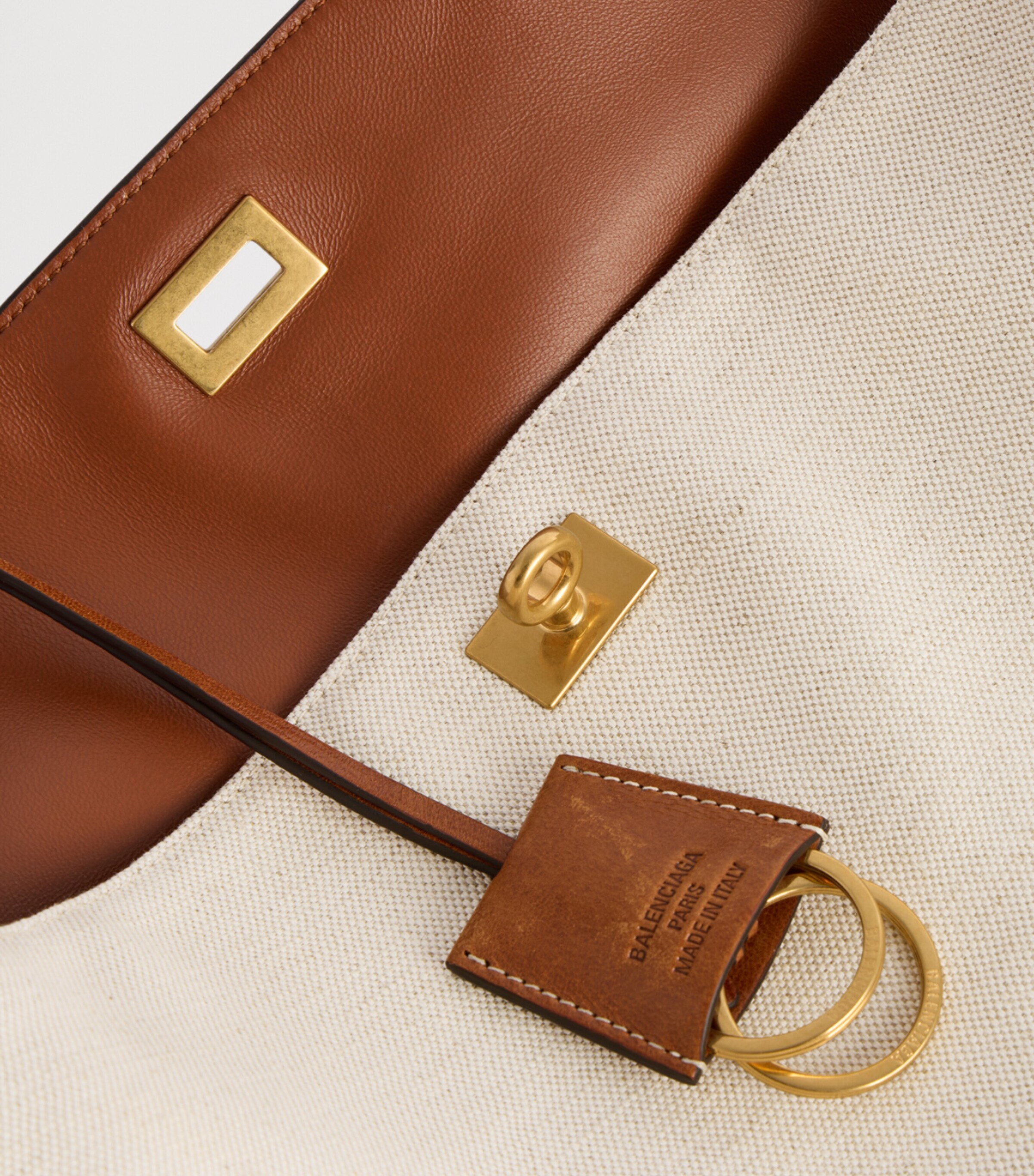 Balenciaga Ivory Medium Canvas Rodeo Top-Handle Bag | Harrods AU