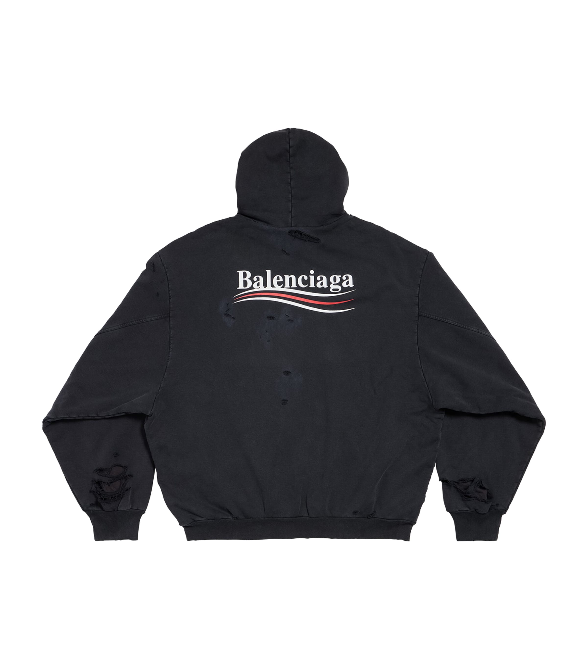 Balenciaga Distressed Political Campaign Hoodie | Harrods US