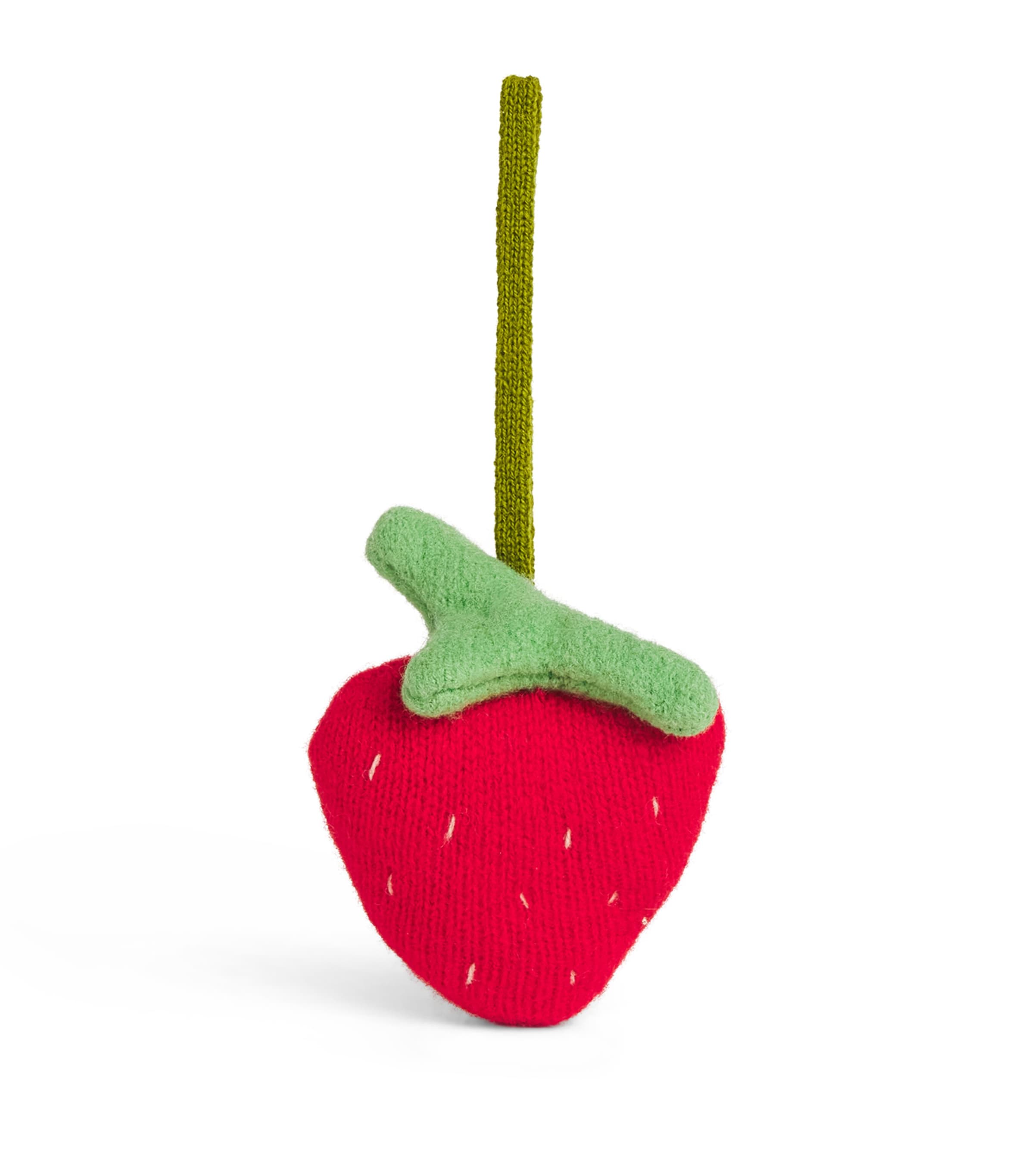 Shop Donna Wilson Lambswool Strawberry Tree Decoration In Red