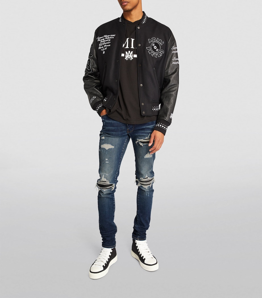 AMIRI Mens Distressed Slim Jeans Dsi Deep Classic Ind Image 2