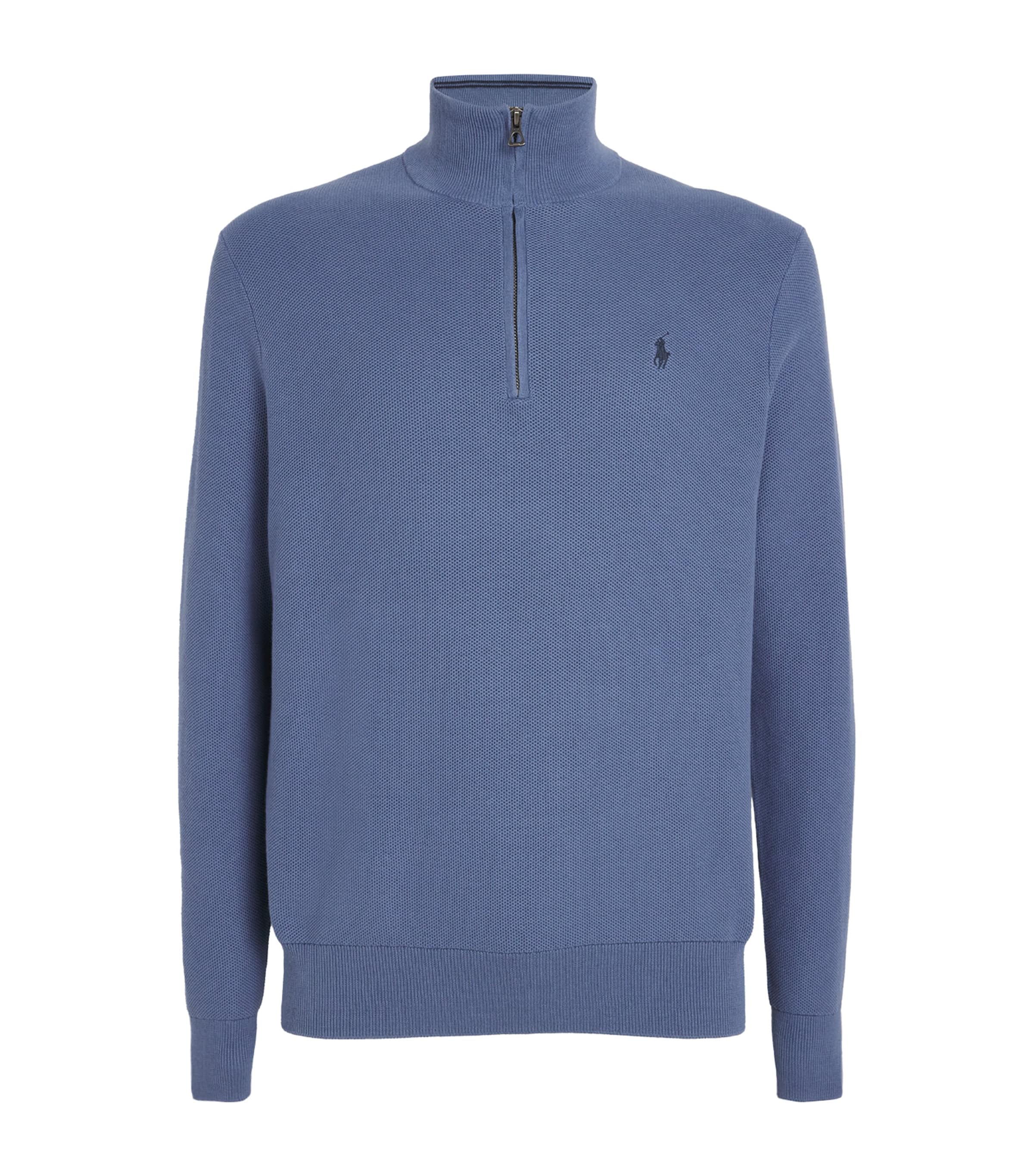 Polo Ralph Lauren Cotton Quarter-Zip Sweatshirt | Harrods US