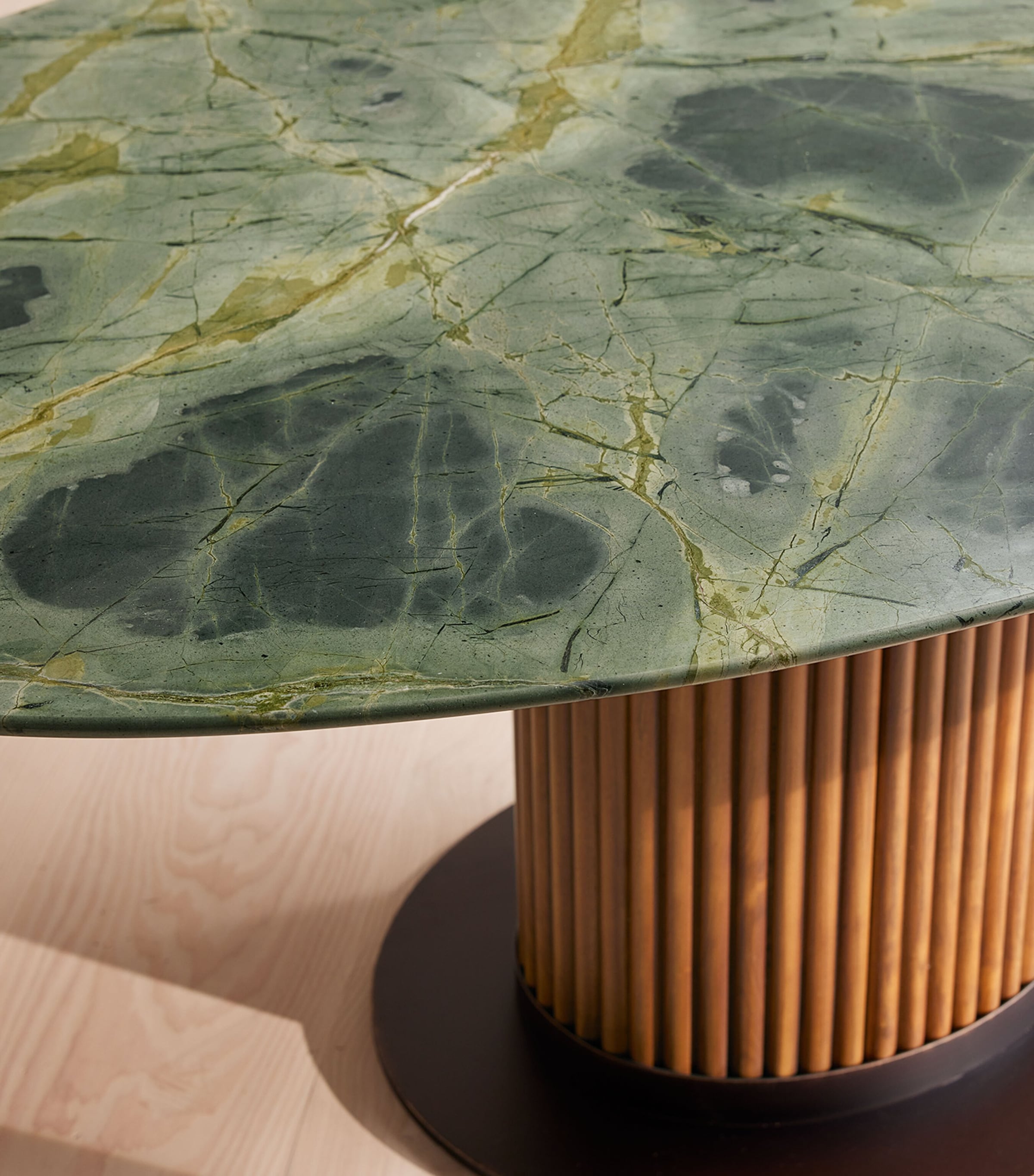 Soho Home Murcell Oval Dining Table Green Image 5