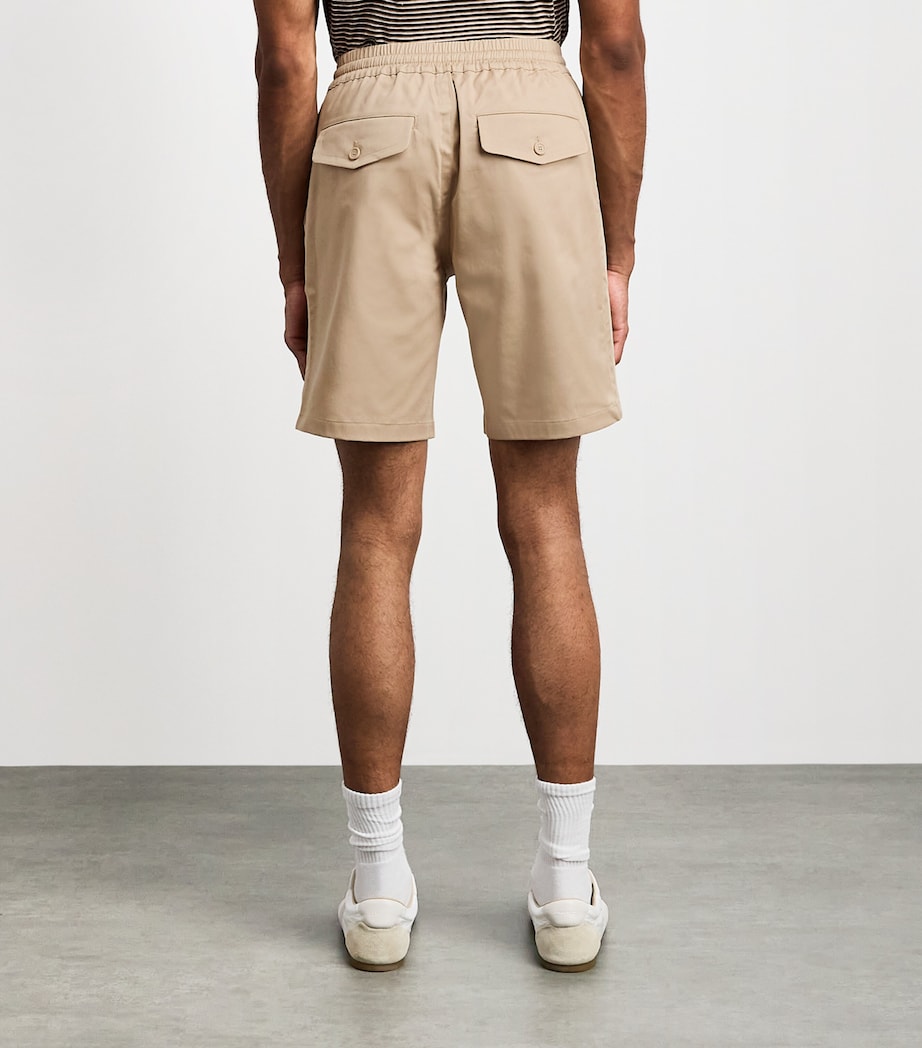 Sandro Paris Mens Twill Elasticated Shorts Beige Image 5