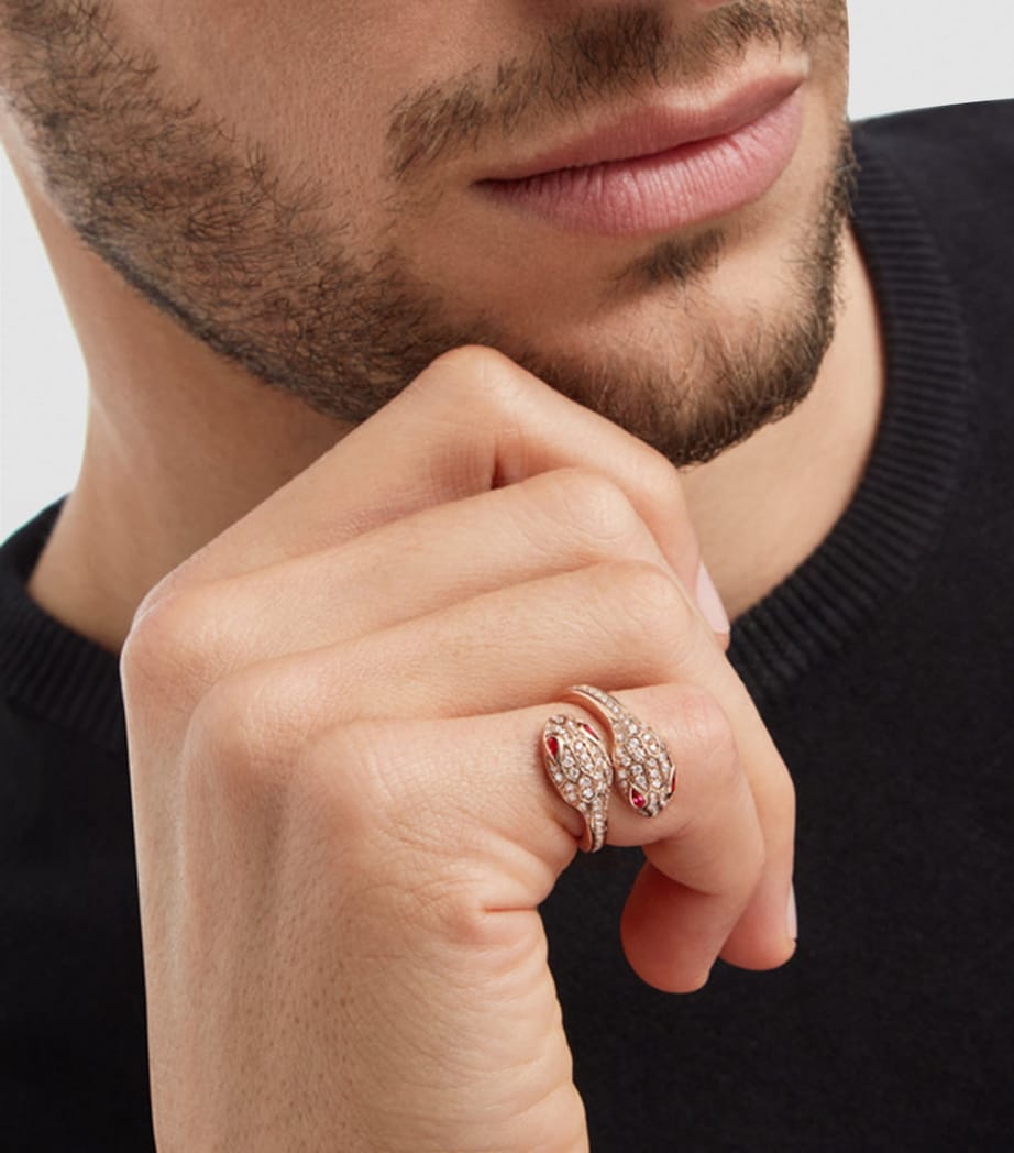 Bvlgari Rose Gold, Diamond and Rubellite Serpenti Seduttori Ring Pink Gold Image 5