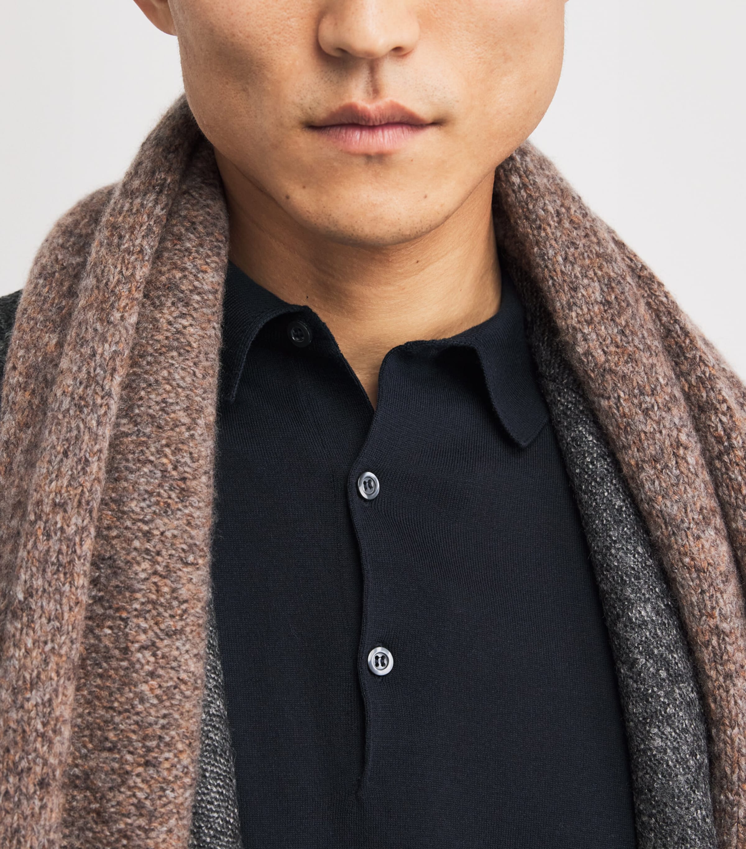 Cotton-Cashmere Elias Polo Shirt NAVY Image 6