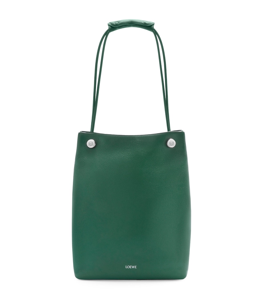 Leather Pebble Shoulder Bag EVERGREEN Image 1