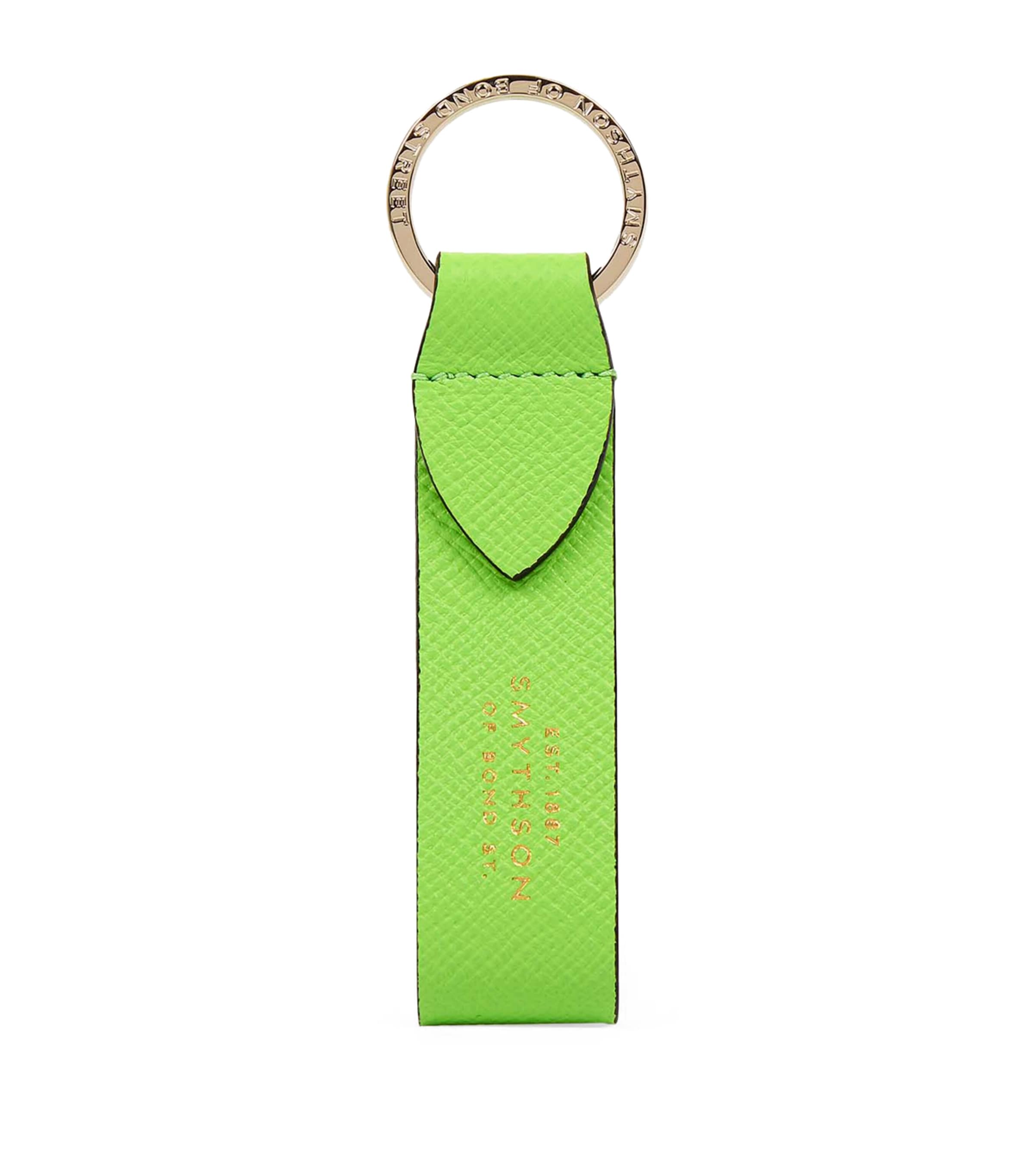 Panama Leather Keyring APPLE GREEN Image 1