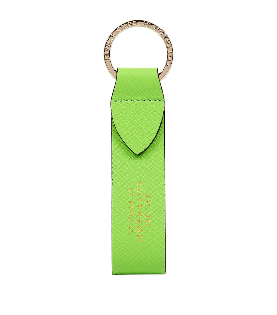 Panama Leather Keyring APPLE GREEN Image 1