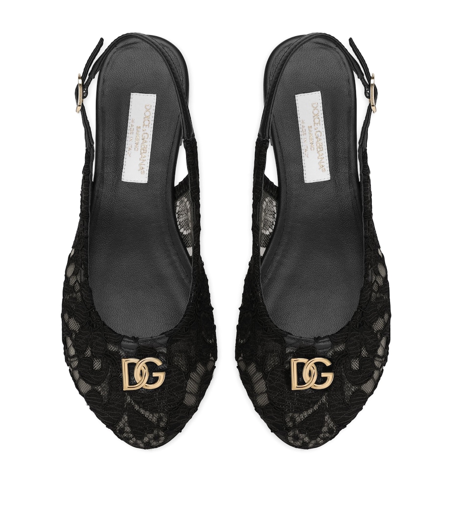 Lace Slingback Flats 80999-BLACK Image 3