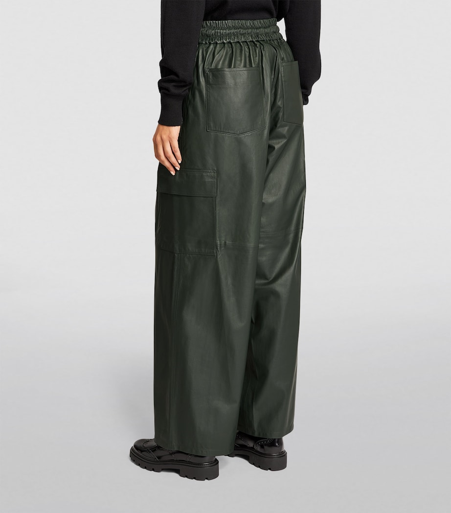 Leather Cargo Trousers A8010 Image 4