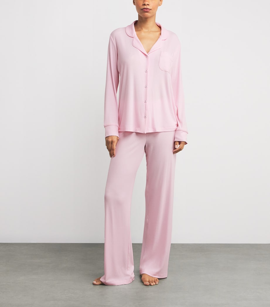 Ribbed Soft Lounge Pyjama Set CHERRY BLOSSOM Image 2