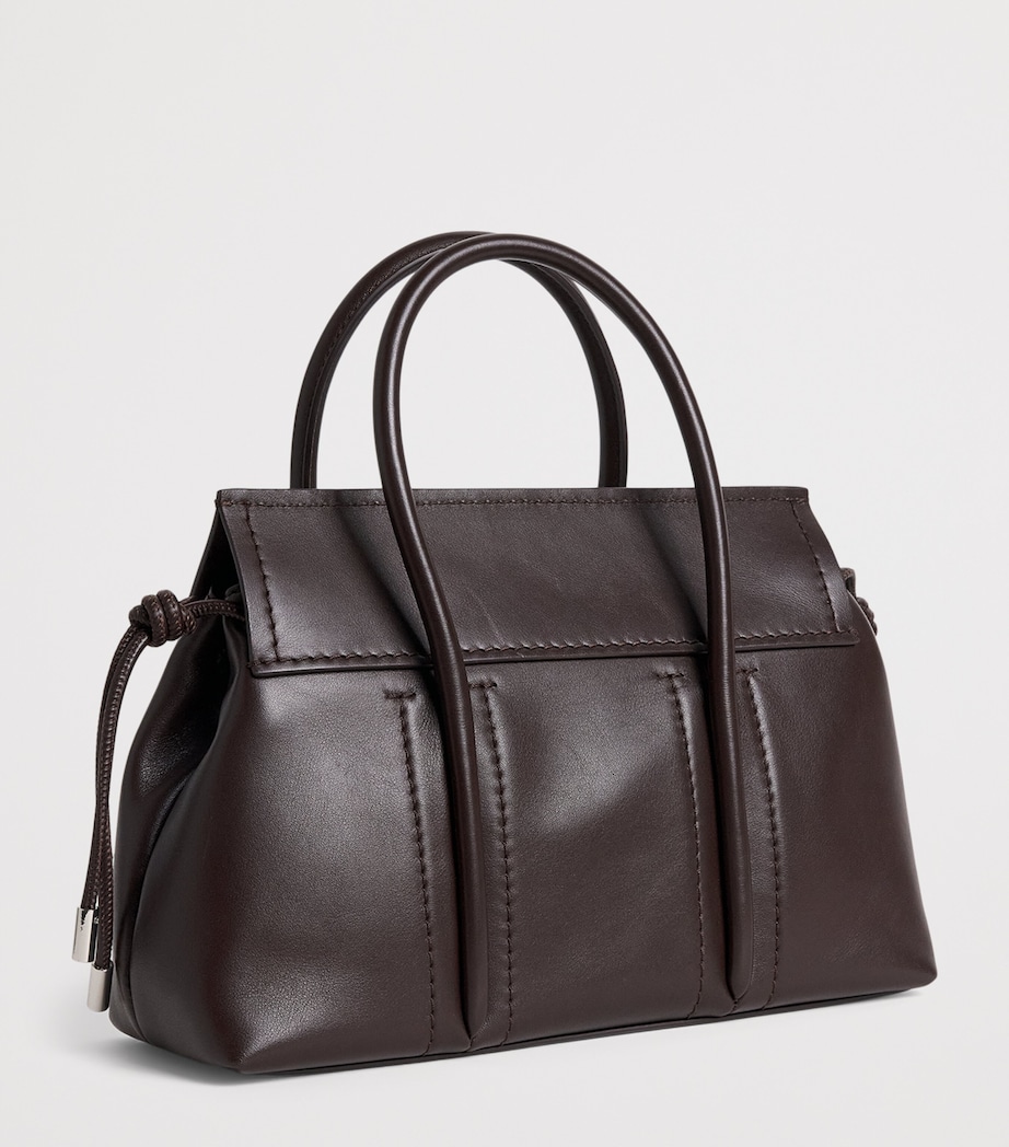 Harrods Small Leather Marcie Shoulder Bag Brown Image 3