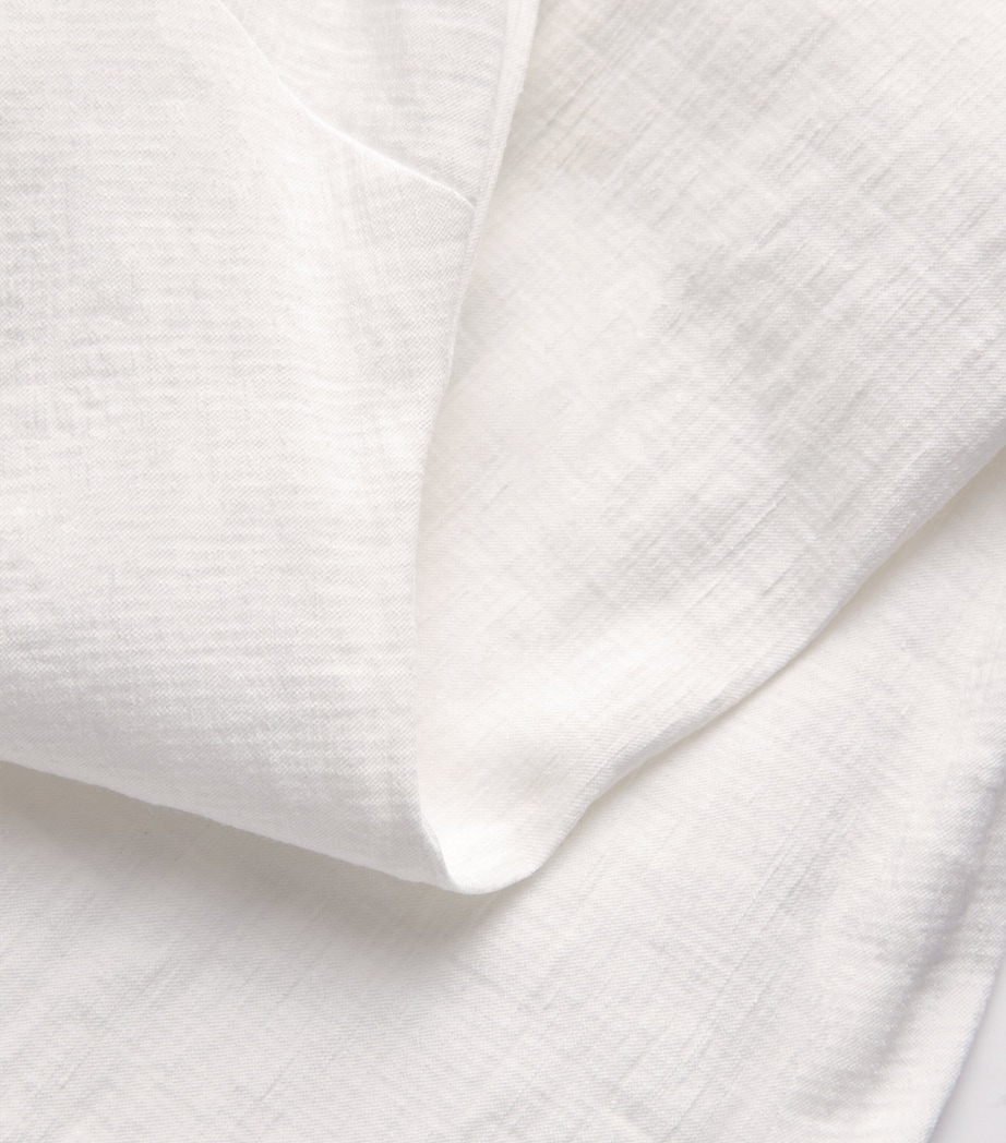 Brandon Maxwell Womens Linen-Blend Ridley Mini Dress White Image 6