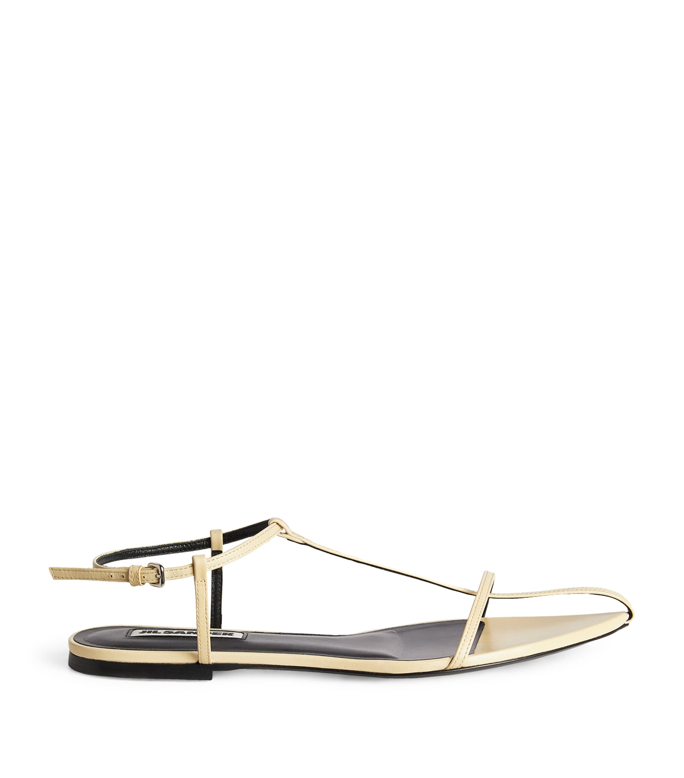 Jil Sander Woman Sandals Beige Size 9 Soft Leather In Beige