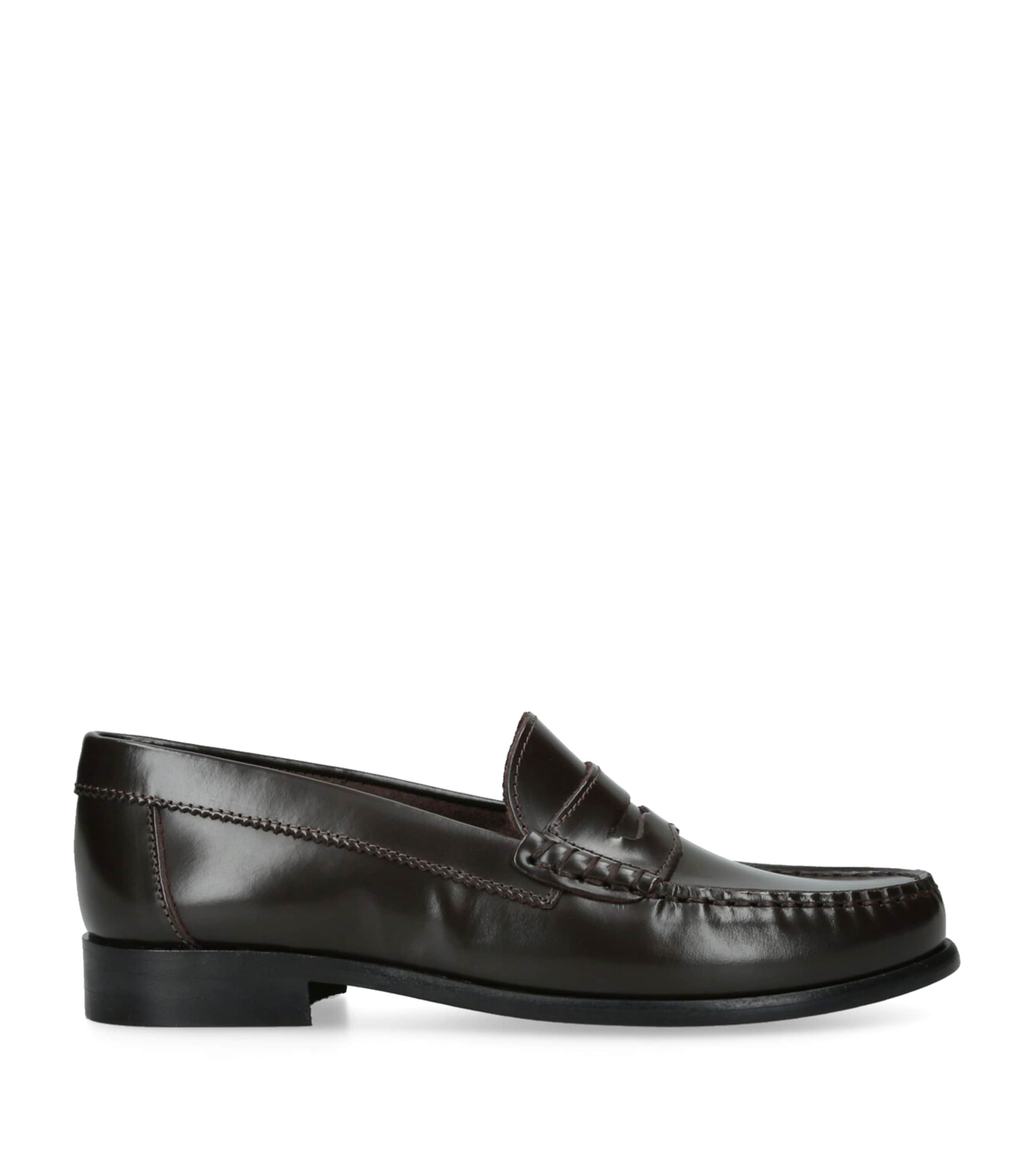 papouelli Leather London Loafers Dark Brown Image 1