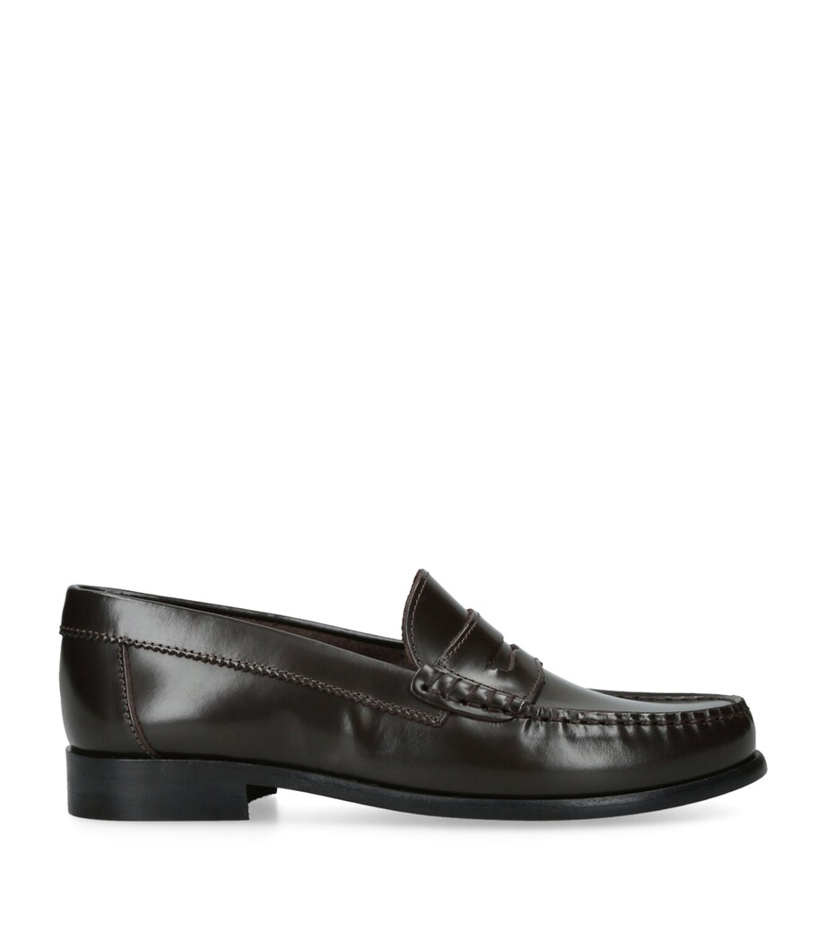 papouelli Leather London Loafers Dark Brown Image 1