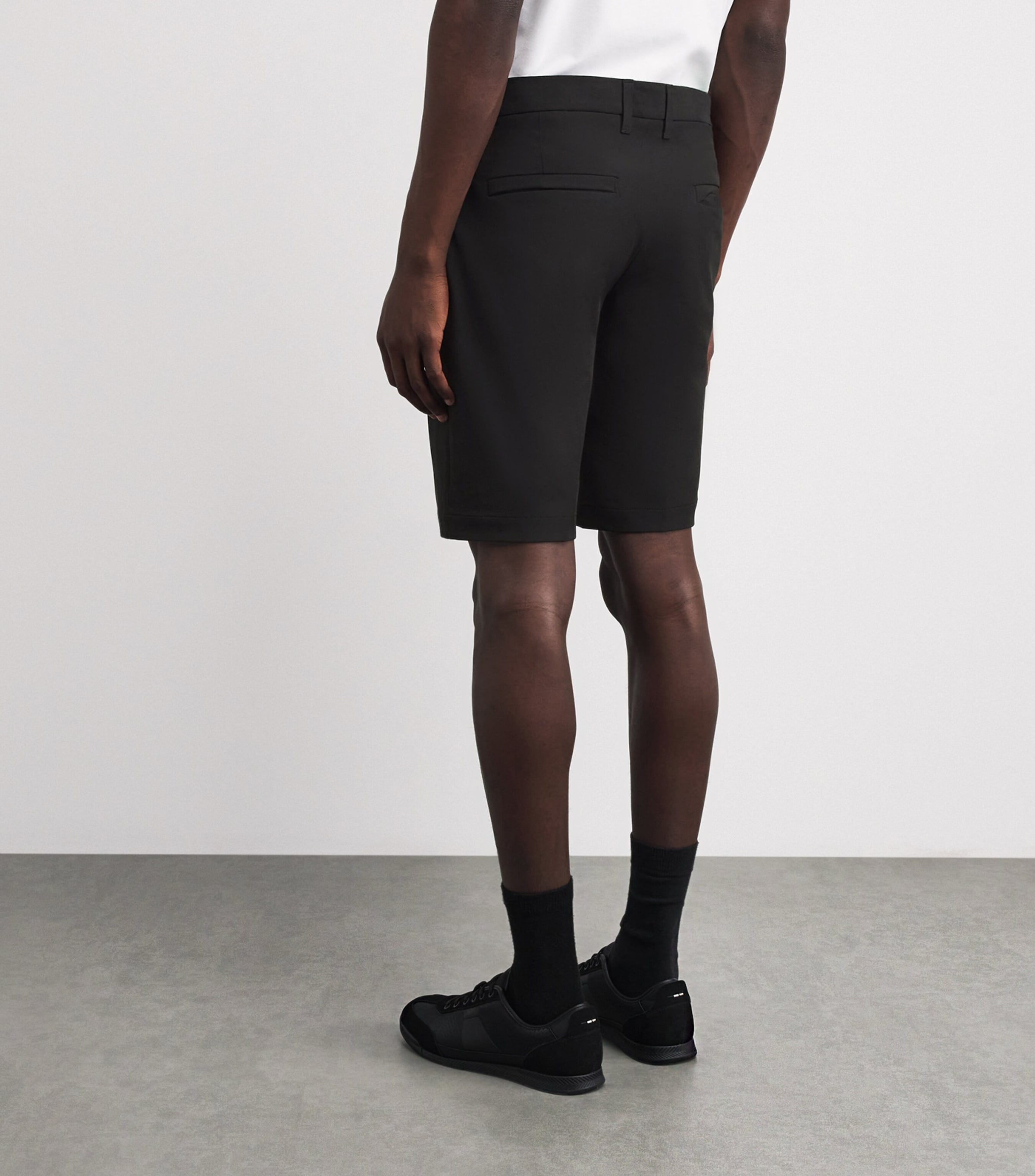 BOSS Mens Water-Repellent Slim Shorts Black Image 5