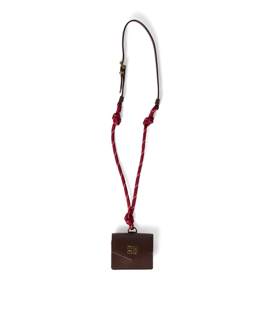 Leather-Cord Bag Charm F04BU Image 1