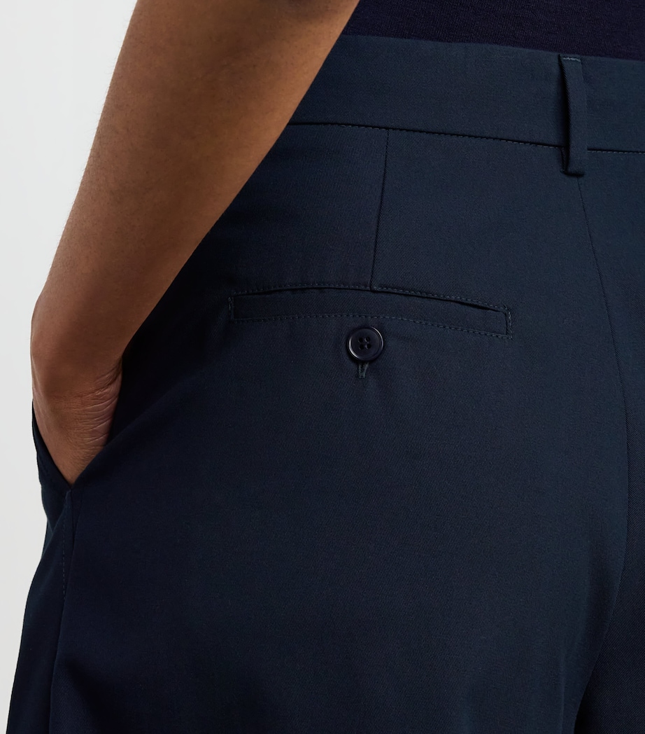 Cotton Gabardine Bermuda Shorts NAVY Image 6