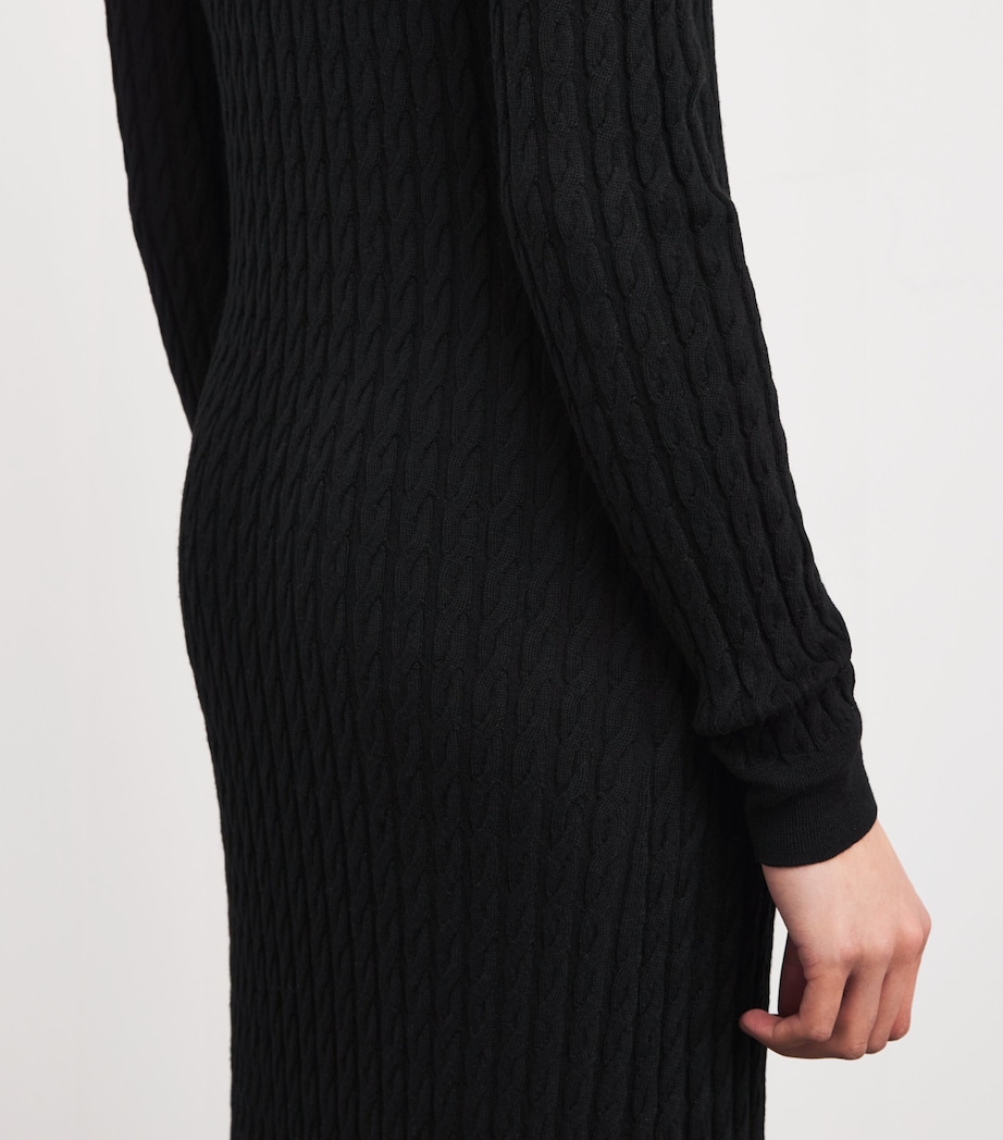 Wool Maxi Dress BLACK 001 Image 4