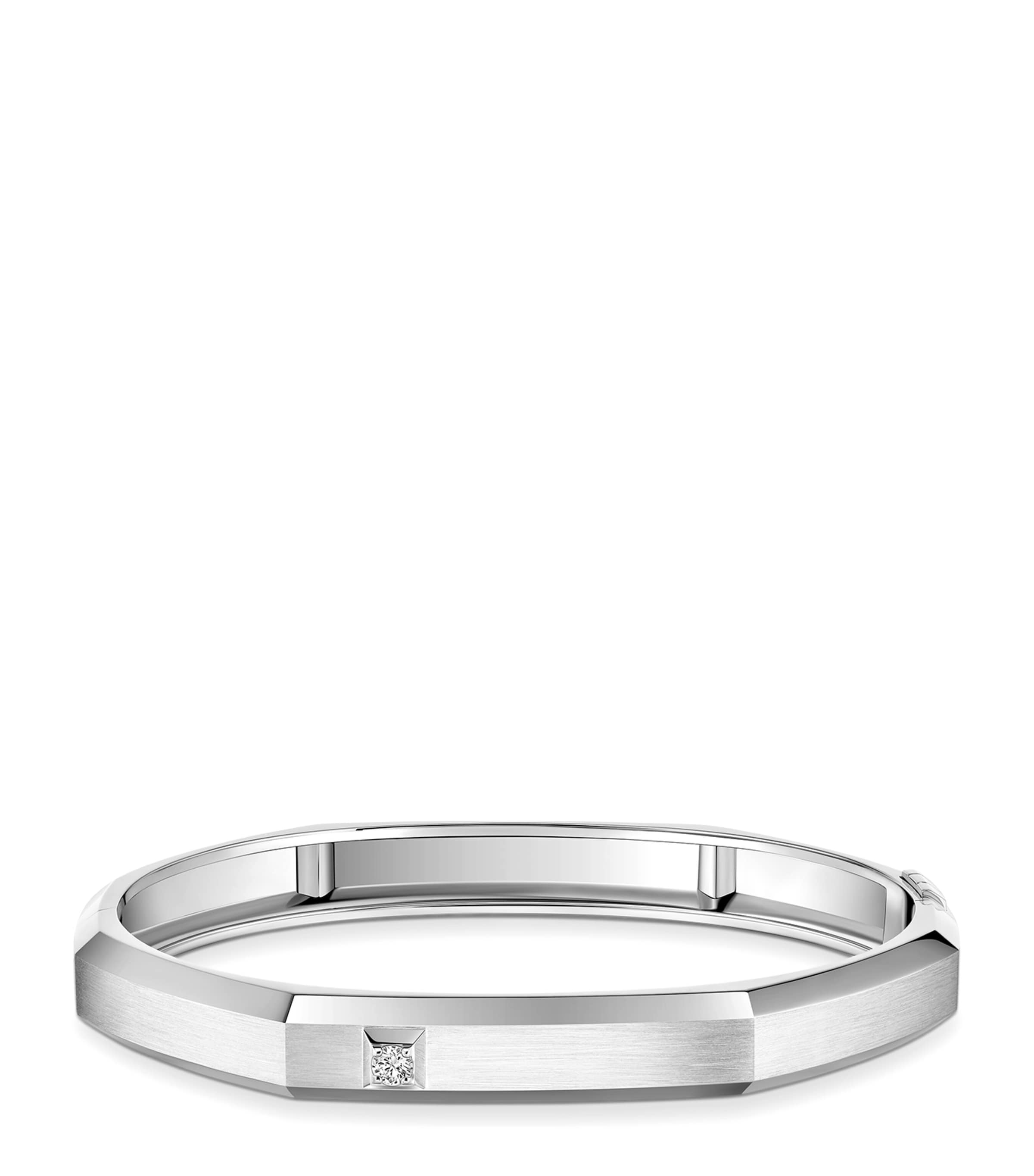 Messika Moderniste Medium White Gold and Diamond Bangle (0.05ct) White Gold Image 1