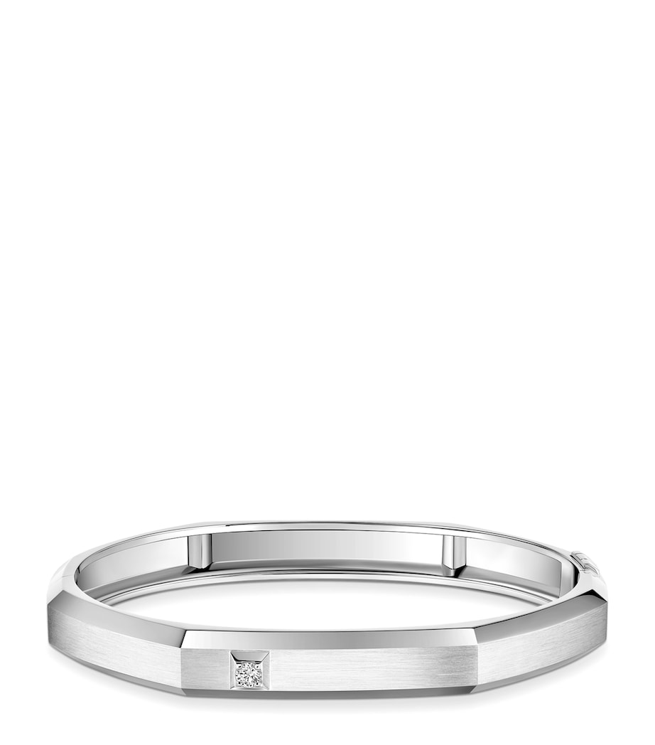 Messika Moderniste Medium White Gold and Diamond Bangle (0.05ct) White Gold Image 1