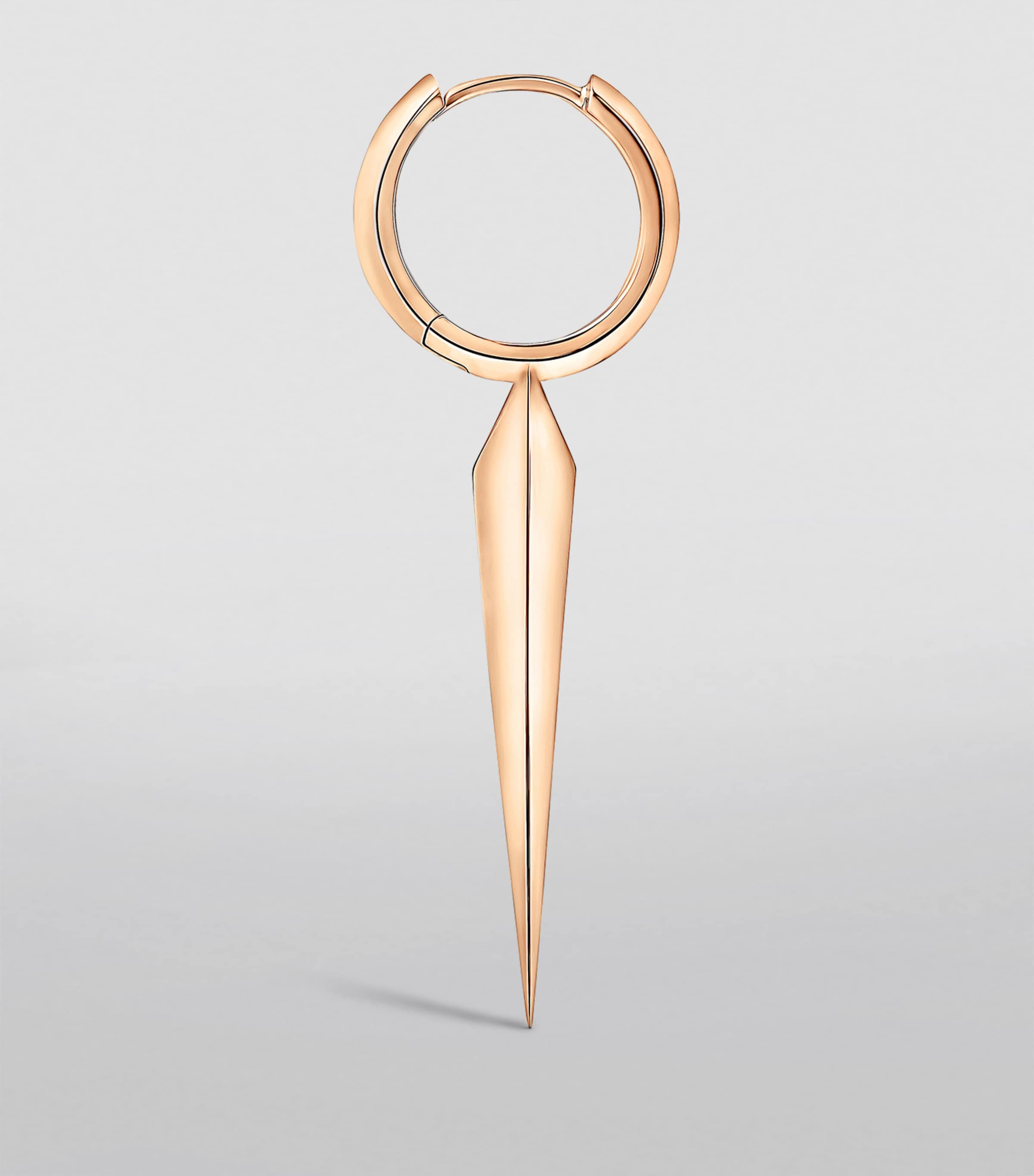 Maria Tash Rose Gold Faceted Grand Spike Hoop Earring (9.5mm) Rose Gold Image 2