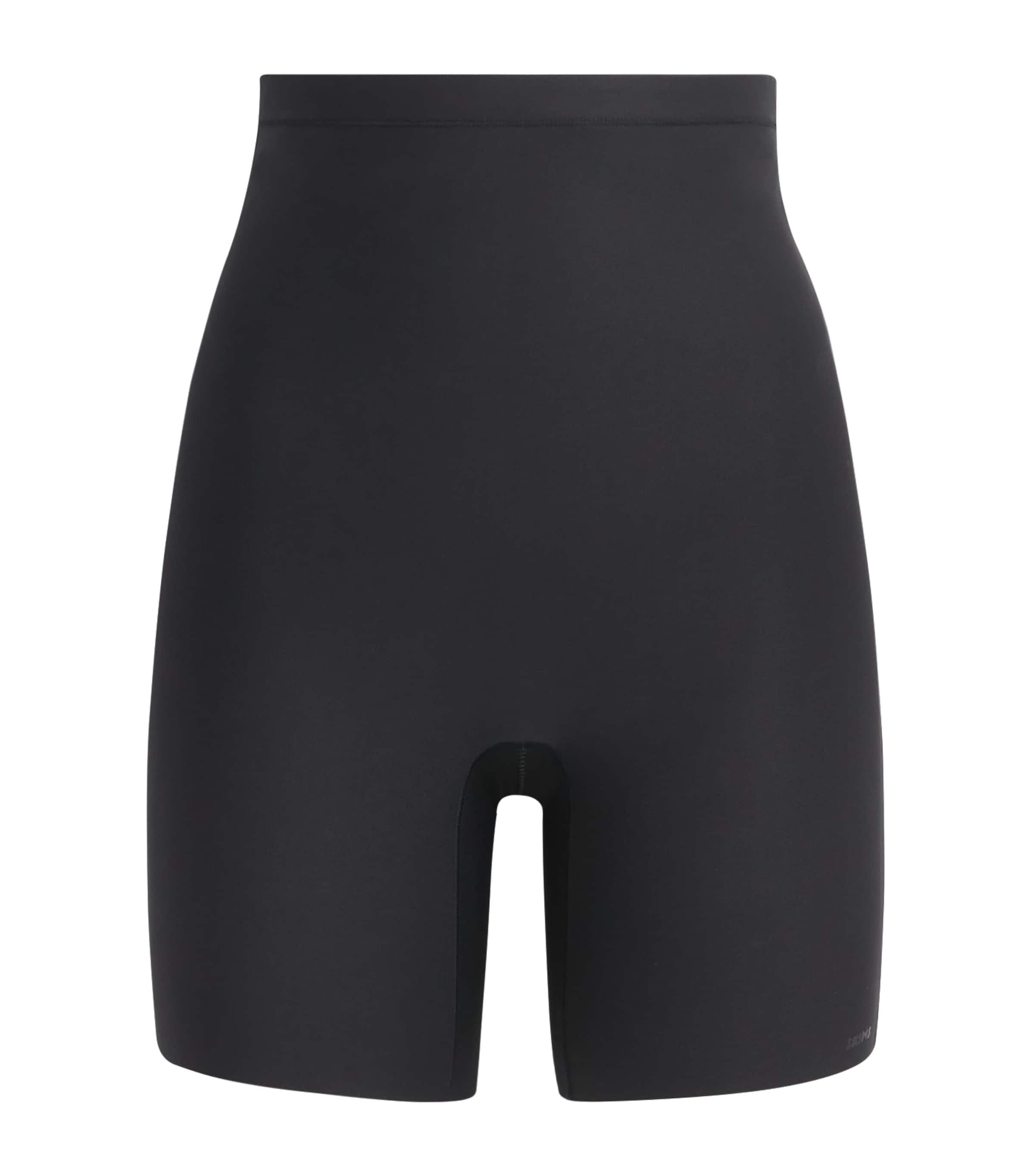Skims Womens Core Sculpt Mid-Waist Shorts Onyx Image 1