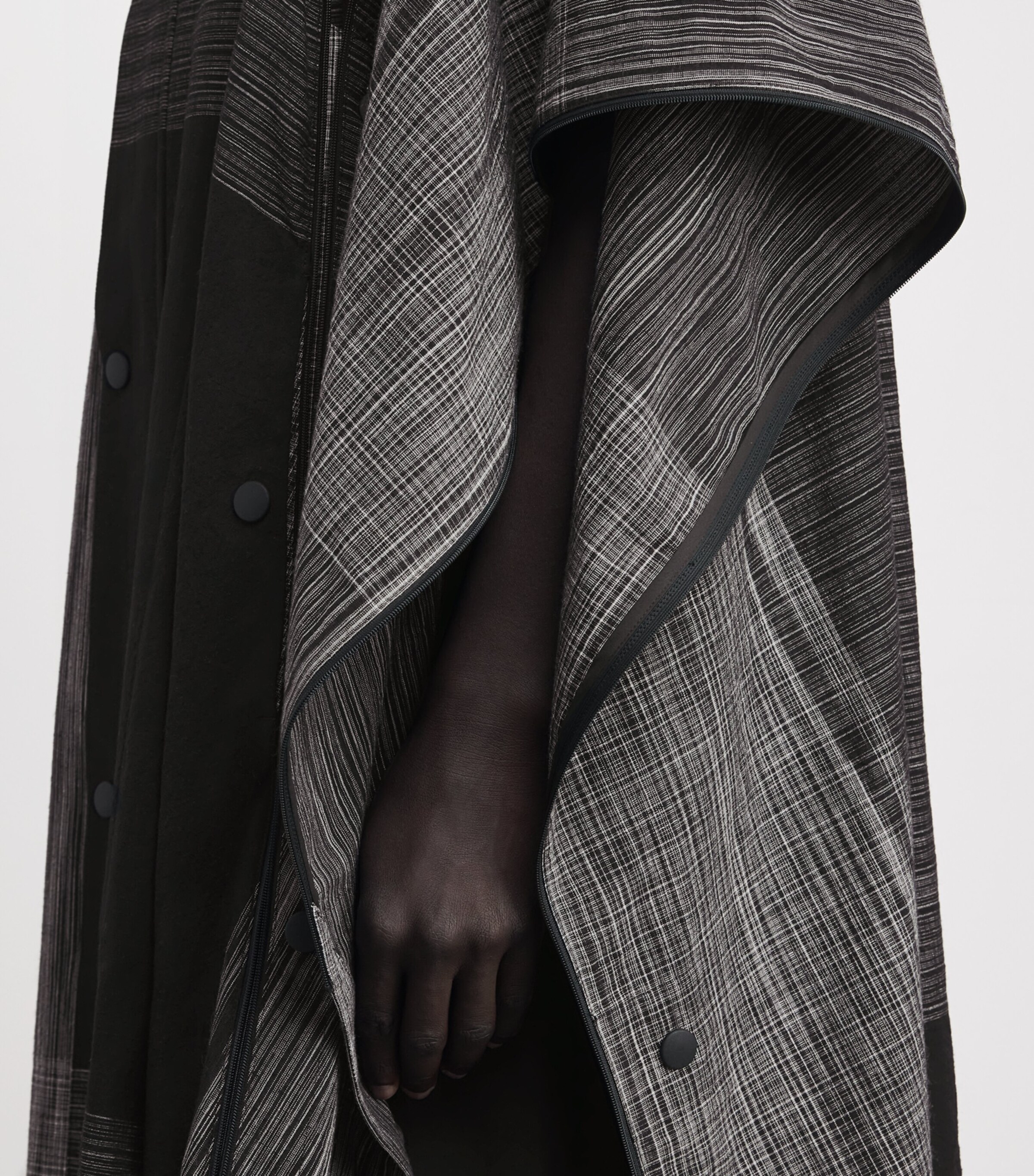 IM MEN Mens Kasuri Coat Black Image 6