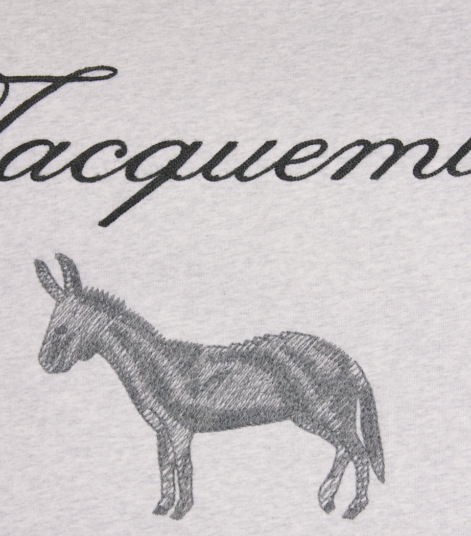Cotton Embroidered Donkey Sweatshirt DONKEY JCQRD GRY 9DS Image 5