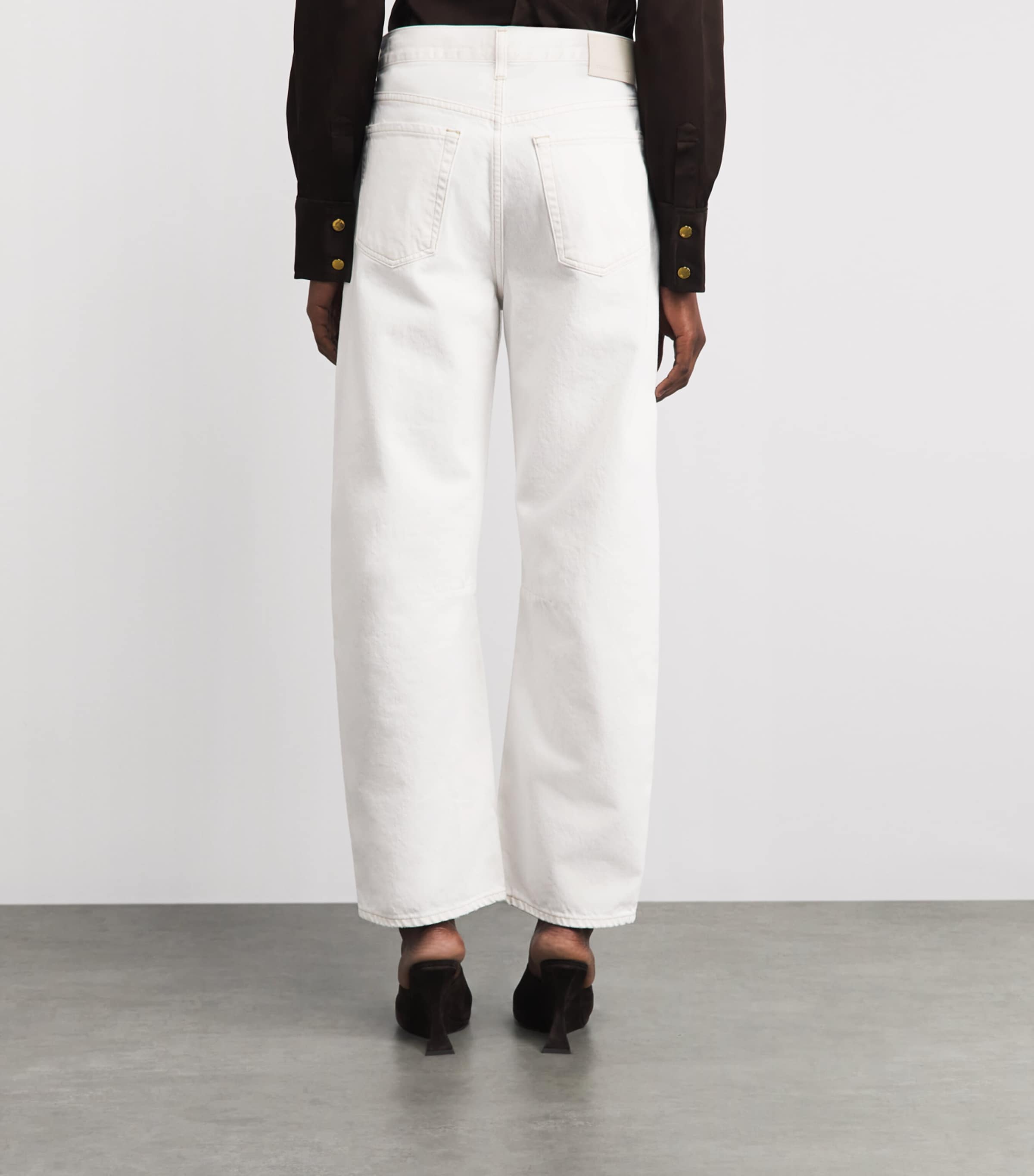 Citizens of Humanity Womens Miro Barrel-Leg Relaxed Jeans Soft White Image 5
