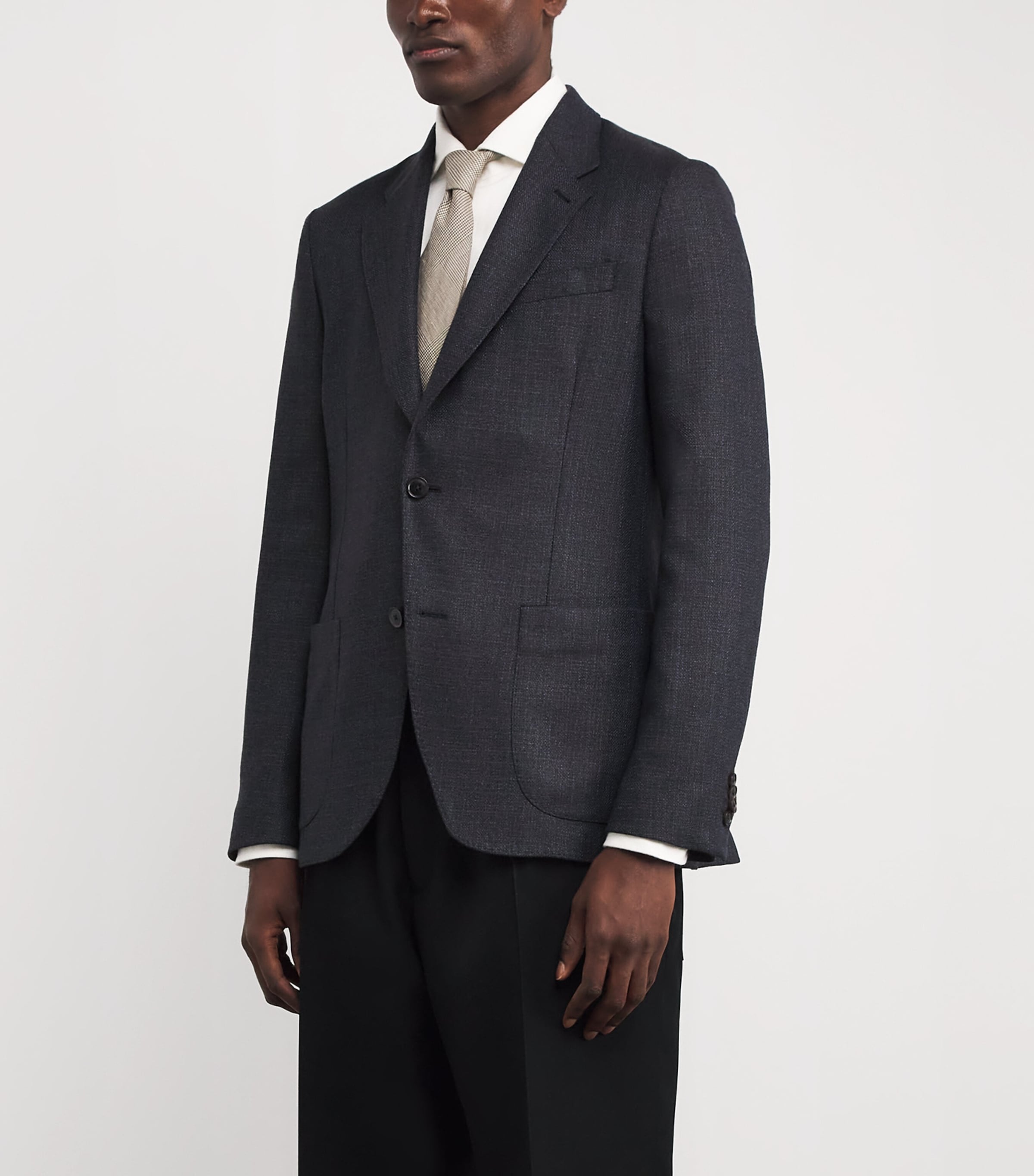 Wool Single-Breasted Blazer 59_DARK VIOLET Image 3