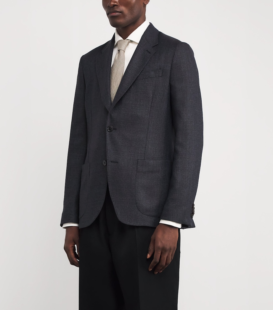 Wool Single-Breasted Blazer 59_DARK VIOLET Image 3