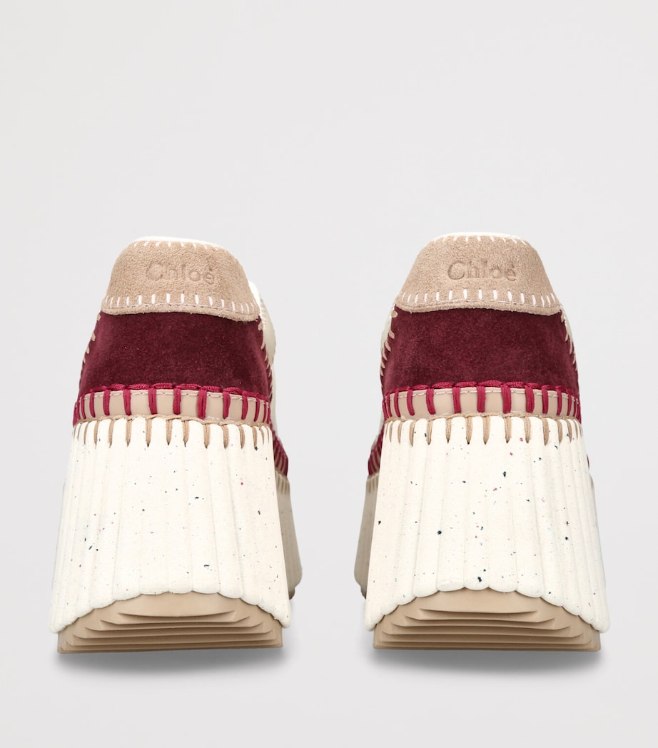 Leather Nama Runner Platform Sneakers BEIGE COMB Image 2