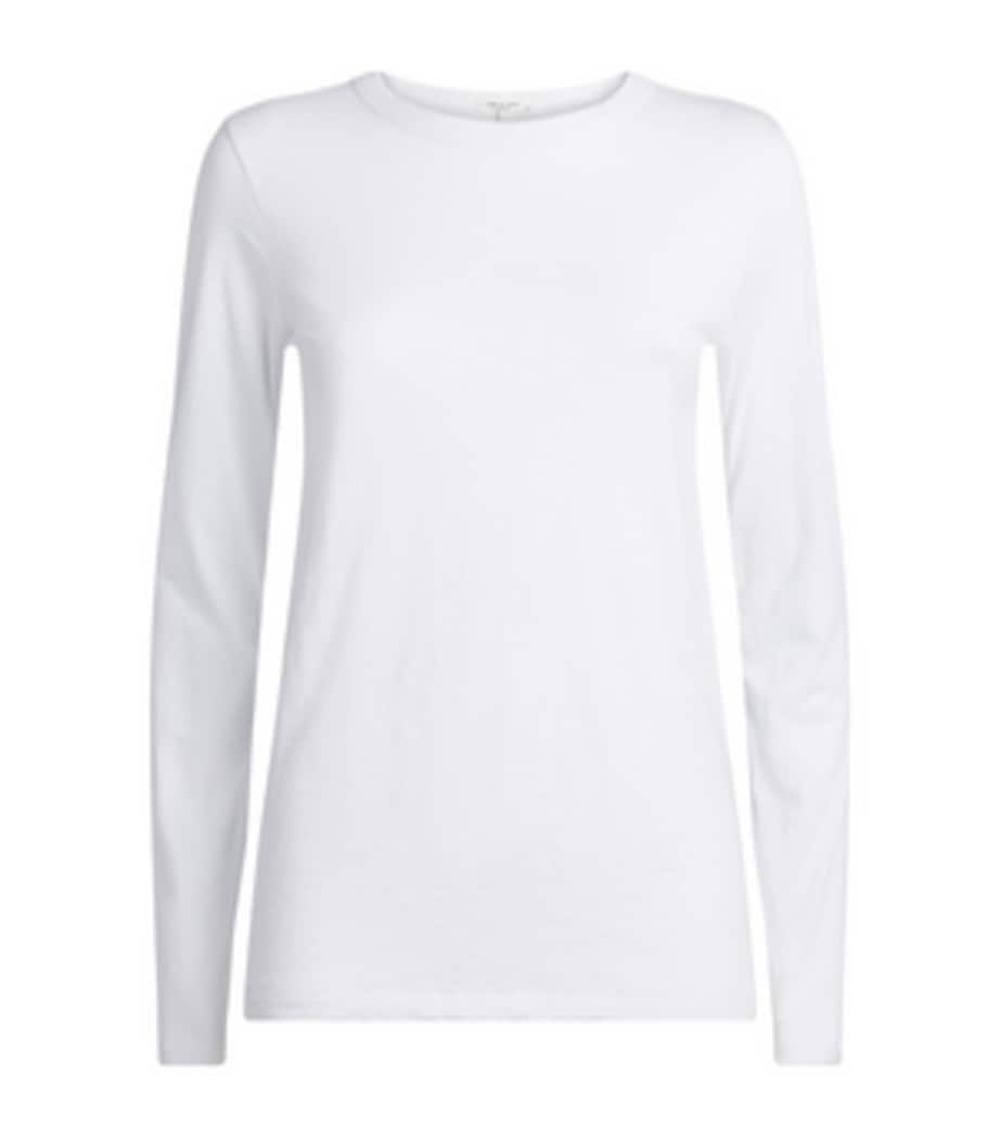 long-sleeve cotton T-shirt BRIGHT WHITE W Image 1