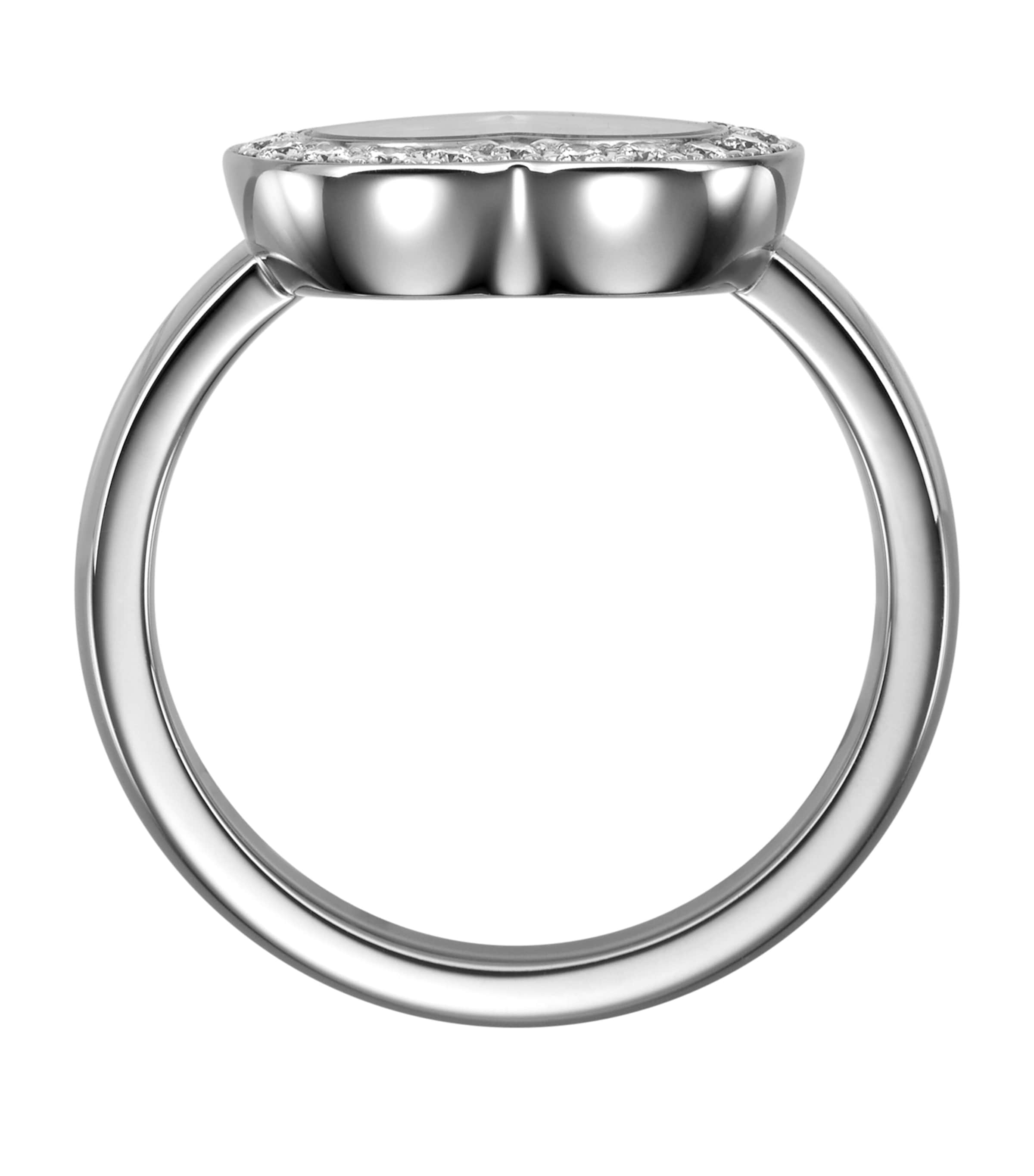 White Gold and Diamond Happy Diamonds Icons Ring Image 2