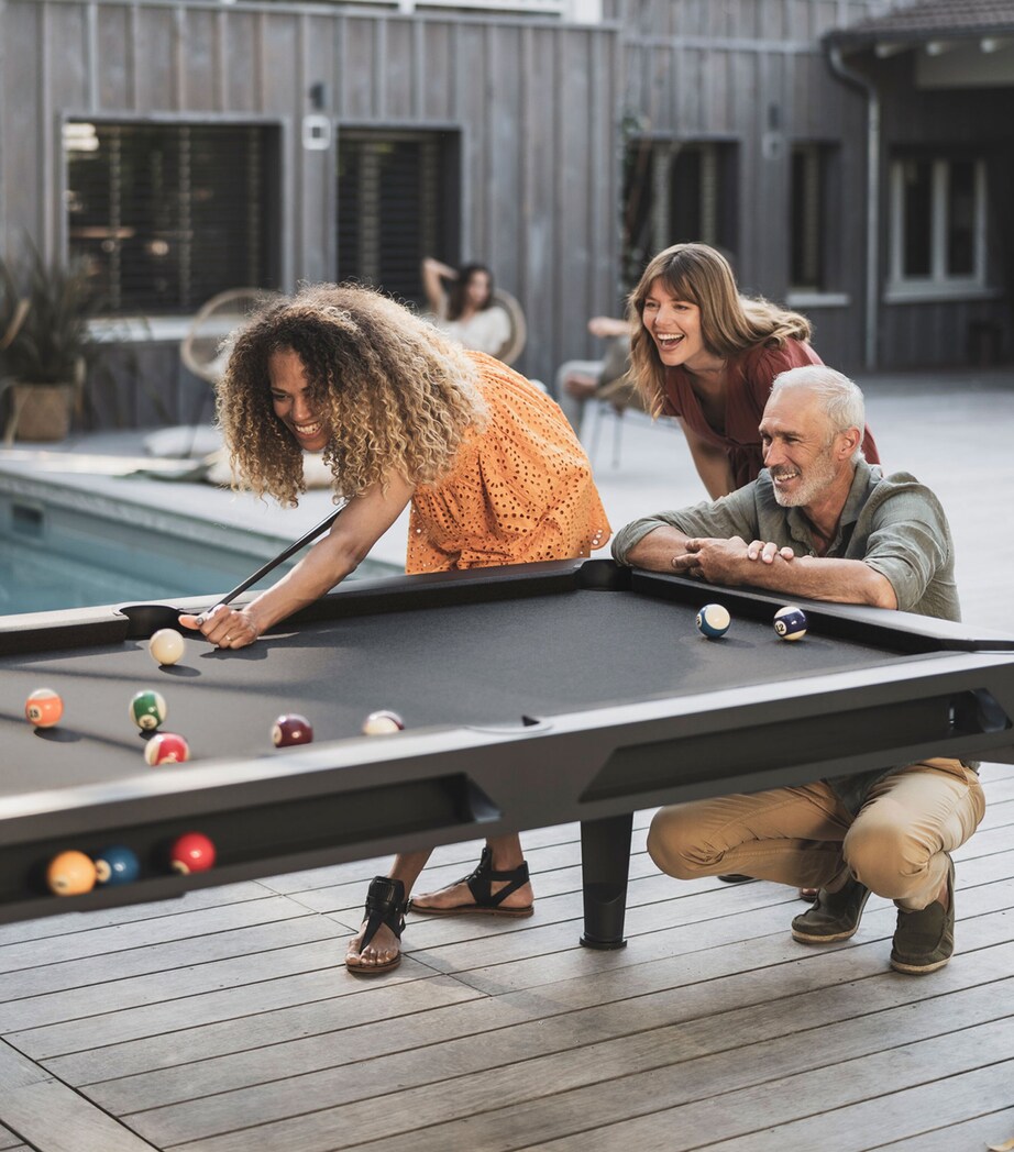 Cornilleau Hyphen Outdoor Pool Table Blck Gry Mot Drk Gry Image 2