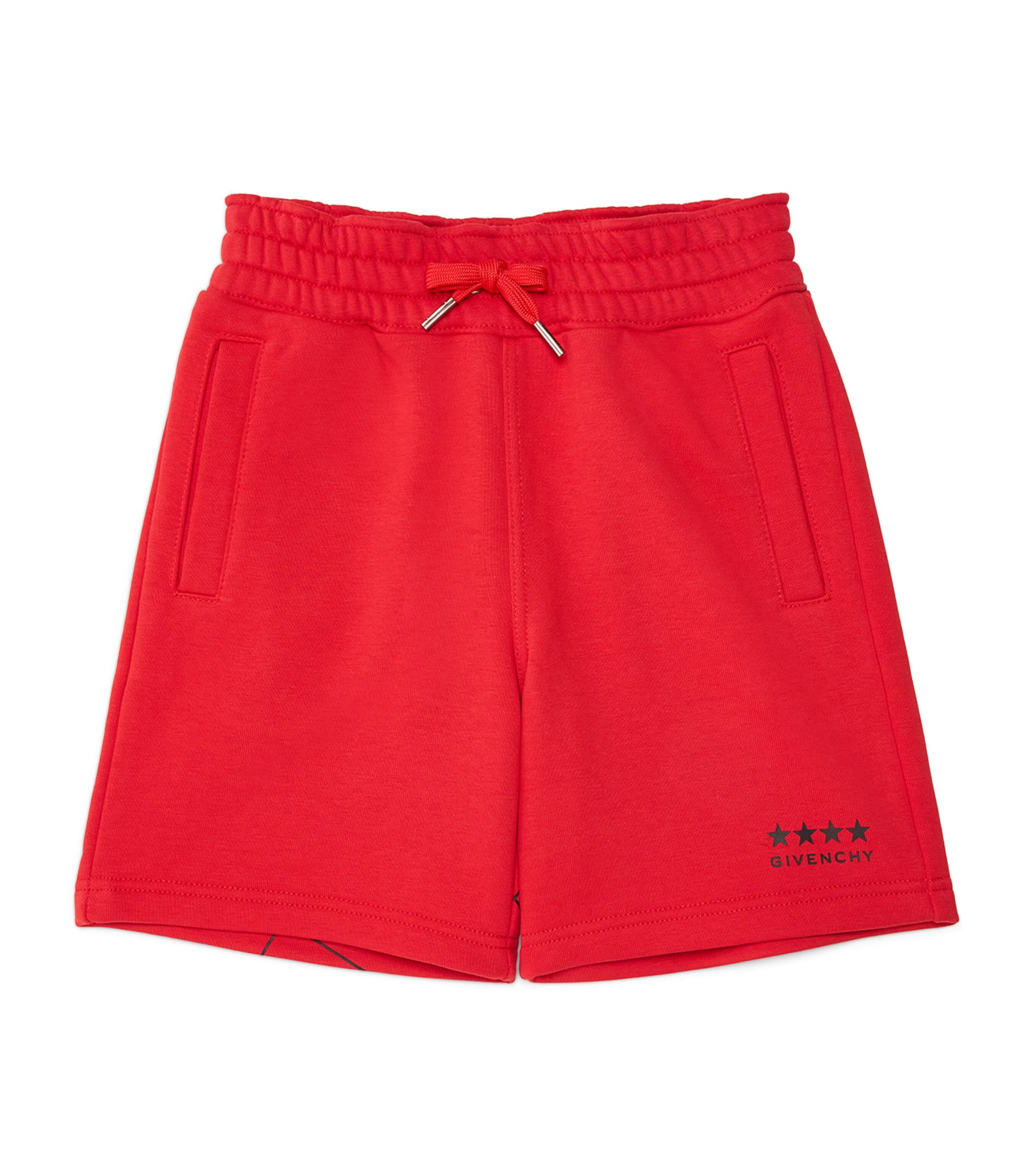 Shop Givenchy Drawstring Logo Sweatshorts In Red