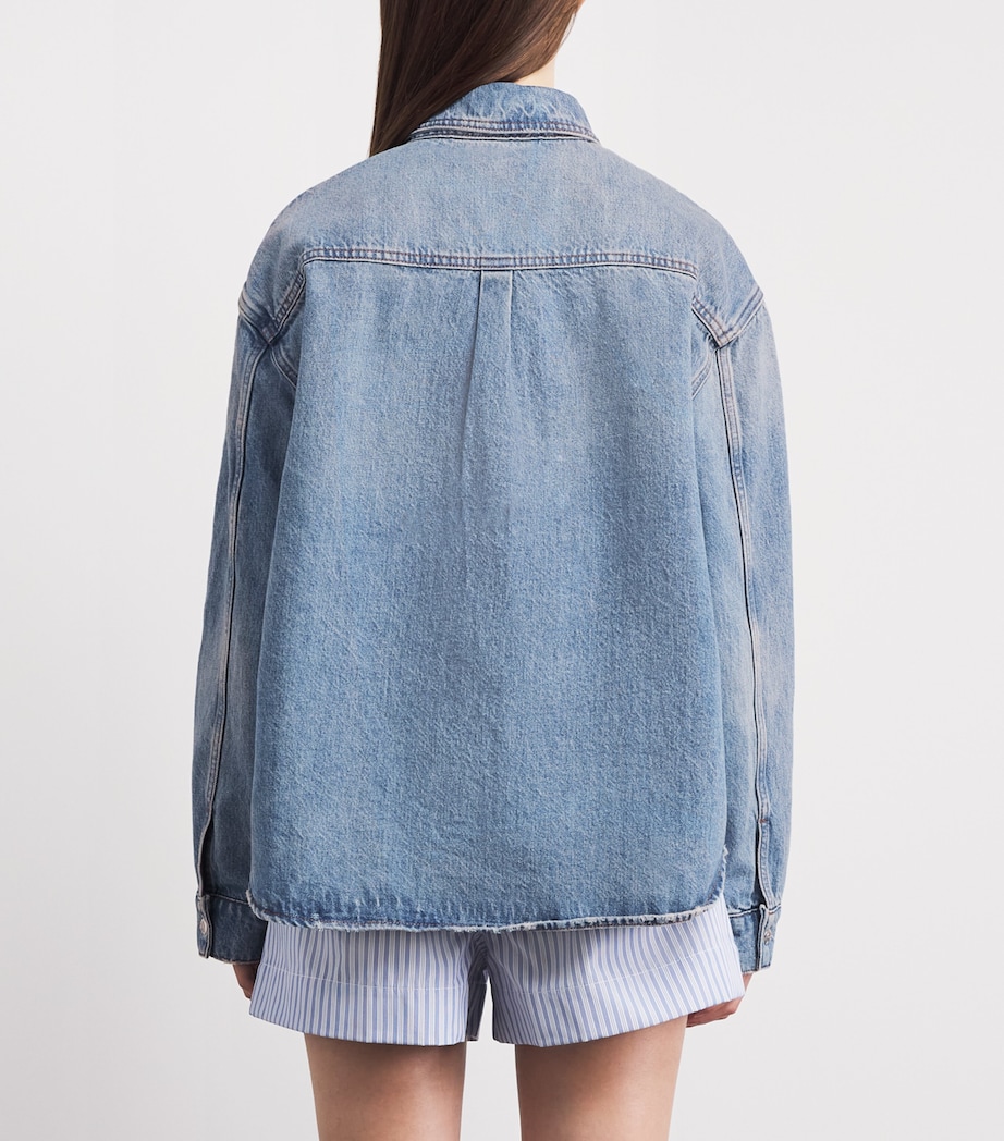 ANINE BING Womens Paxton Denim Shirt Baltic Blue Image 5