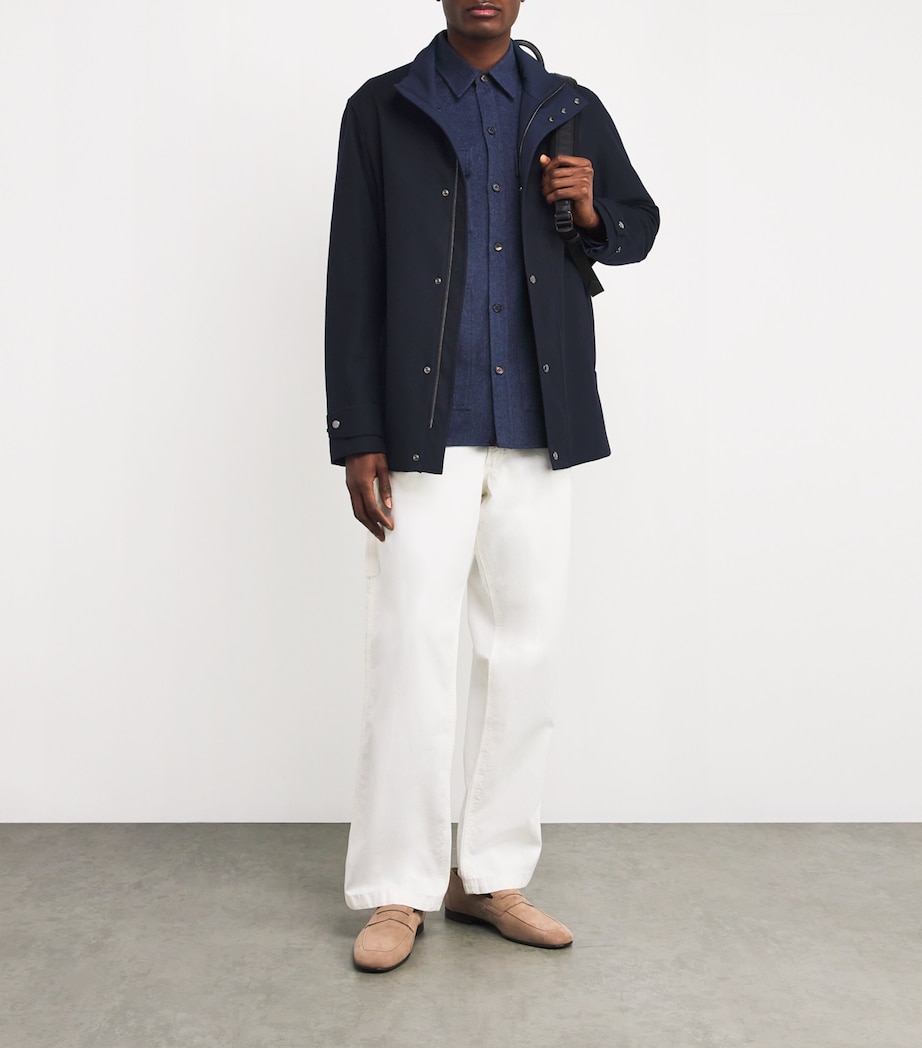 Cashmere Green Storm System Car Coat 13BLUE Image 2