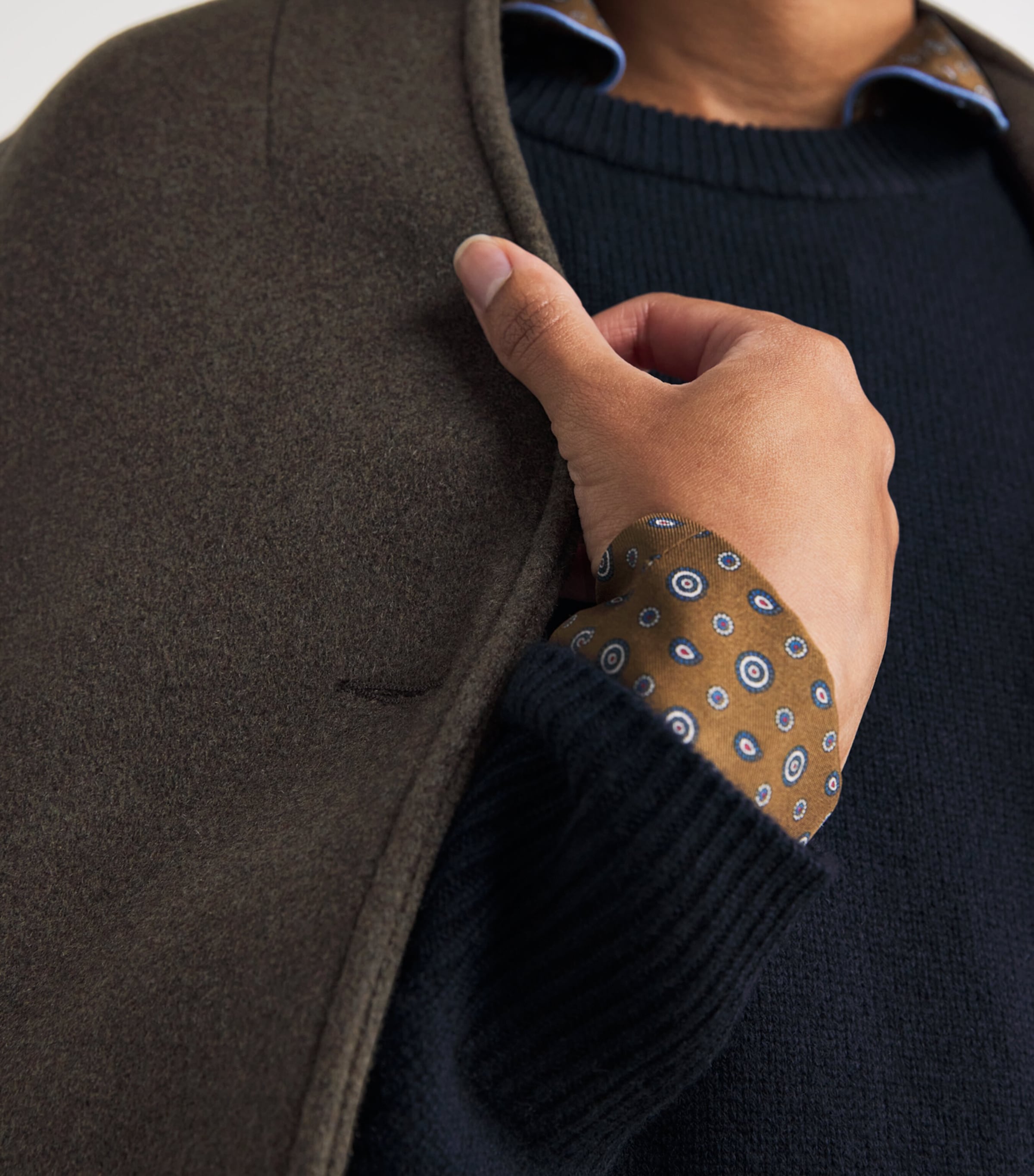 Wool-Blend Double-Breasted Coat KHAKI Image 7