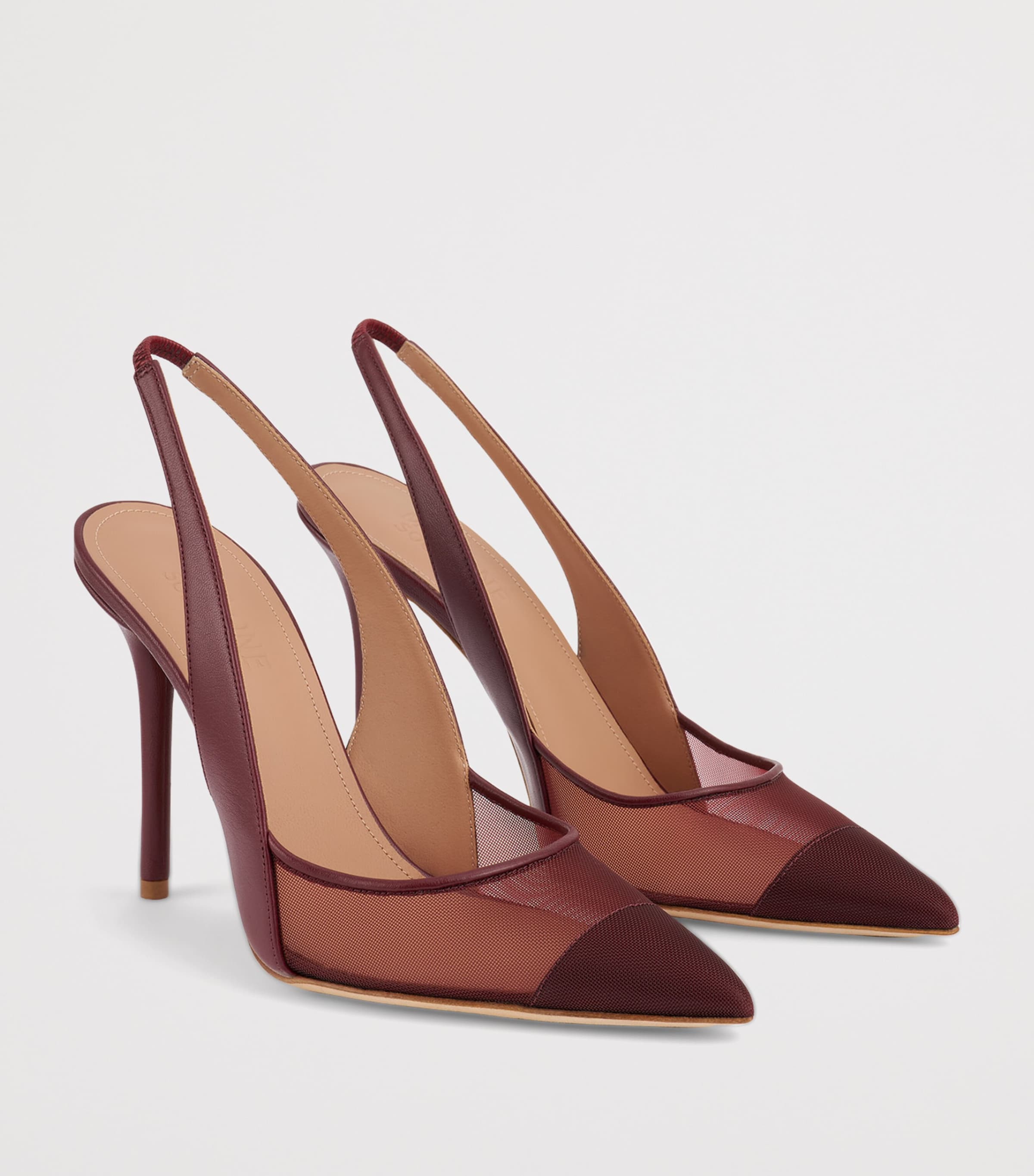 Malone Souliers Mesh Aubrey Slingback Pumps 100 Rosewood Image 3