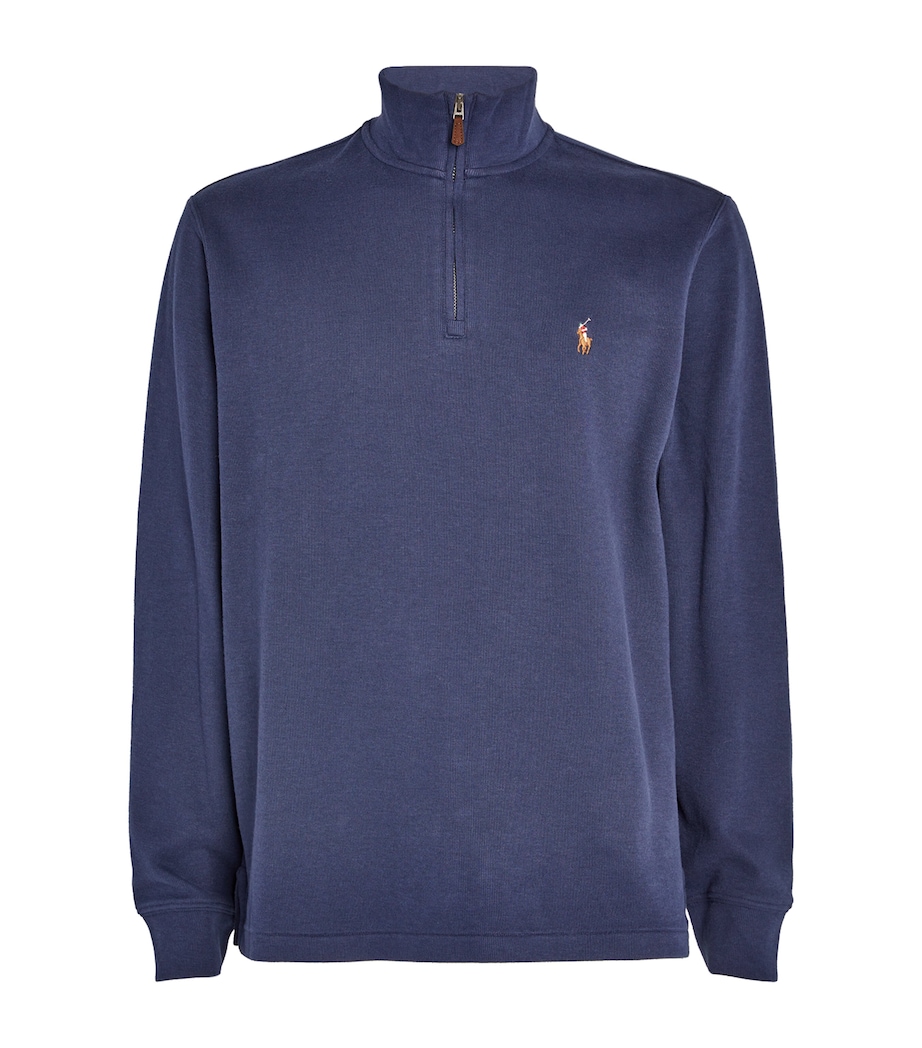 Cotton Quarter-Zip Sweater NAVY Image 1