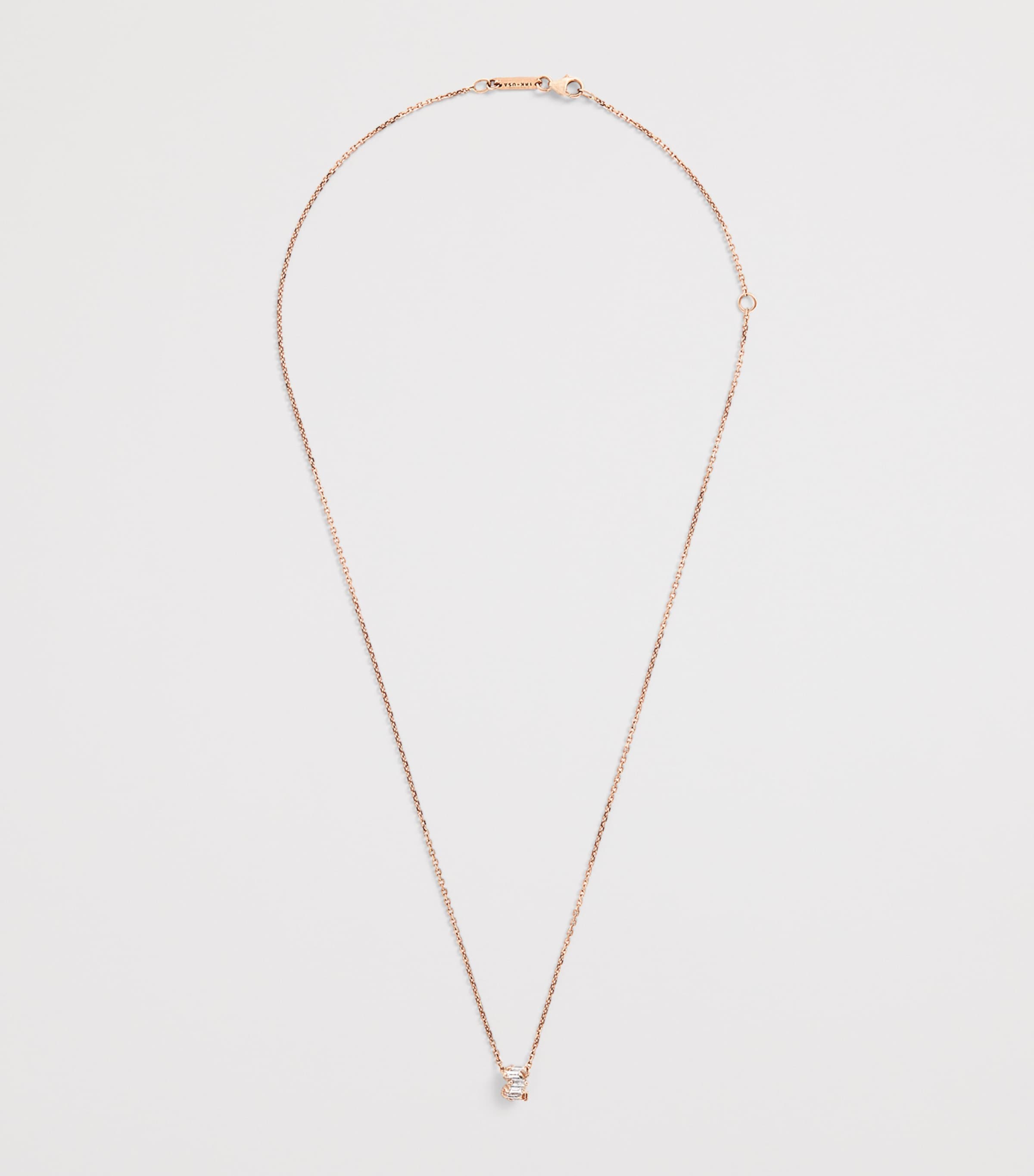 Rose Gold and Diamond Infinite Pendant Necklace 18K RG/WD Image 3