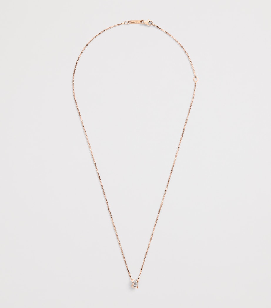 Rose Gold and Diamond Infinite Pendant Necklace 18K RG/WD Image 3