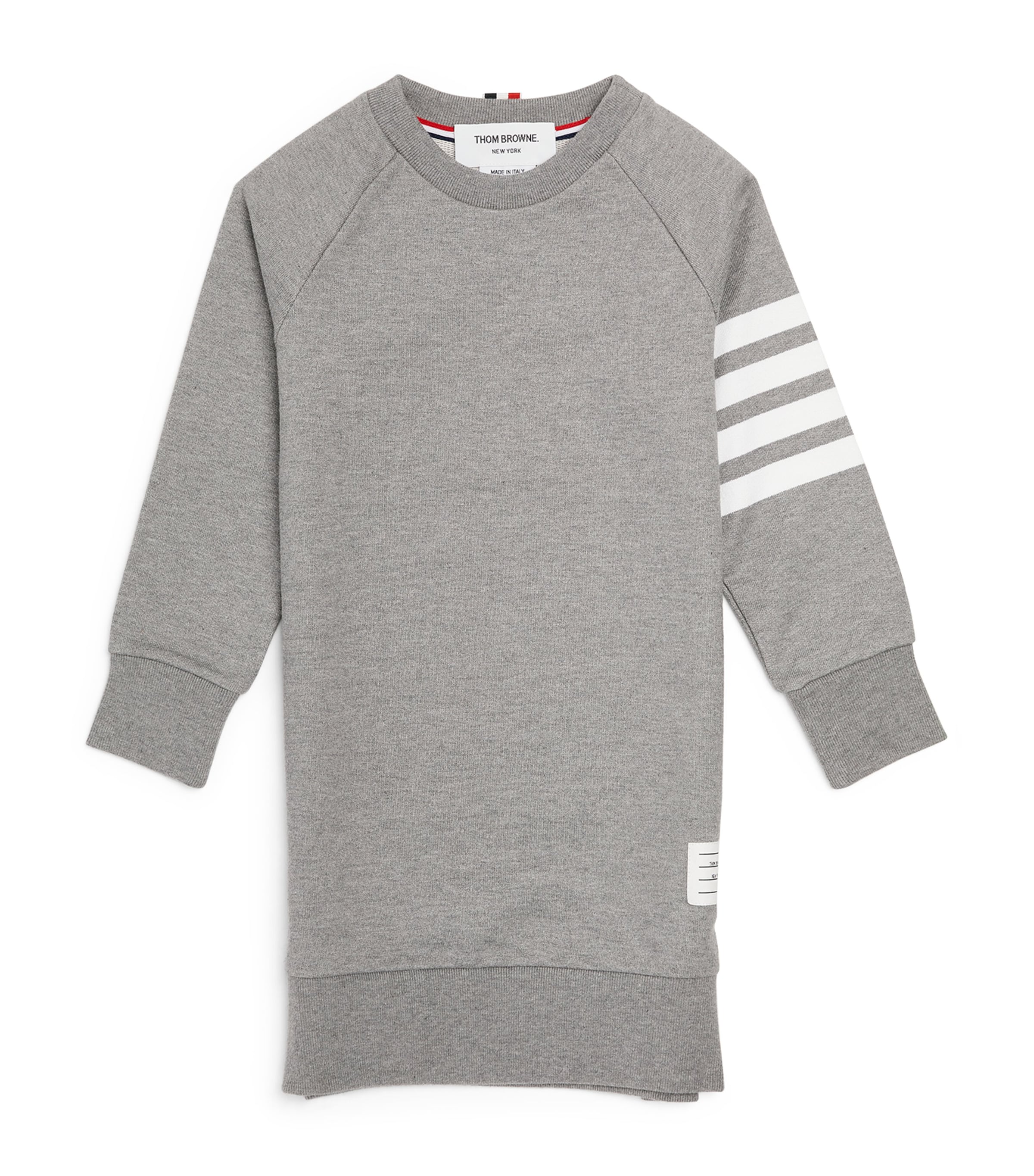 Shop Thom Browne 4-bar Sweatshirt Dress In Grey